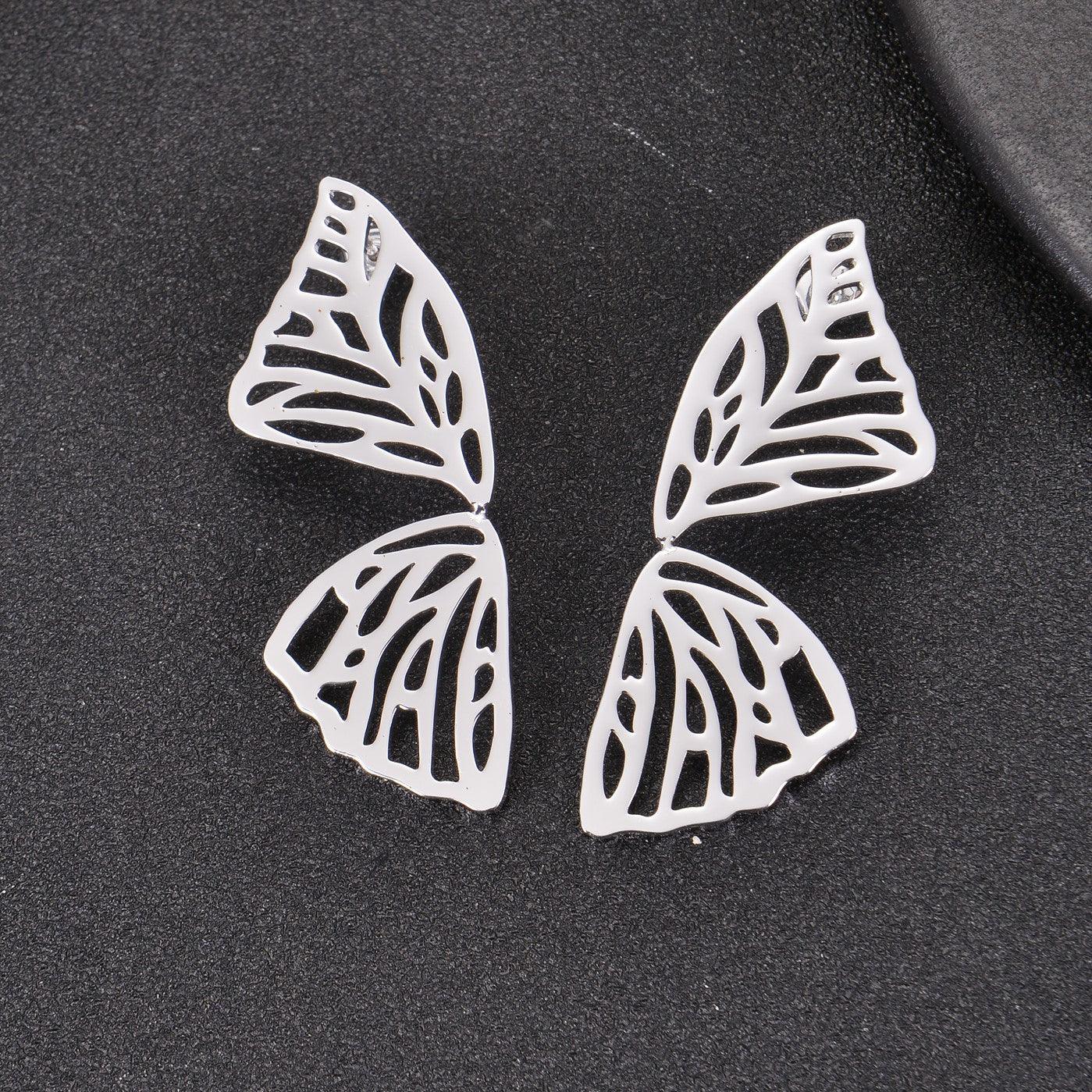 Pretty Butterfly Wing Stud Earrings - Image 3