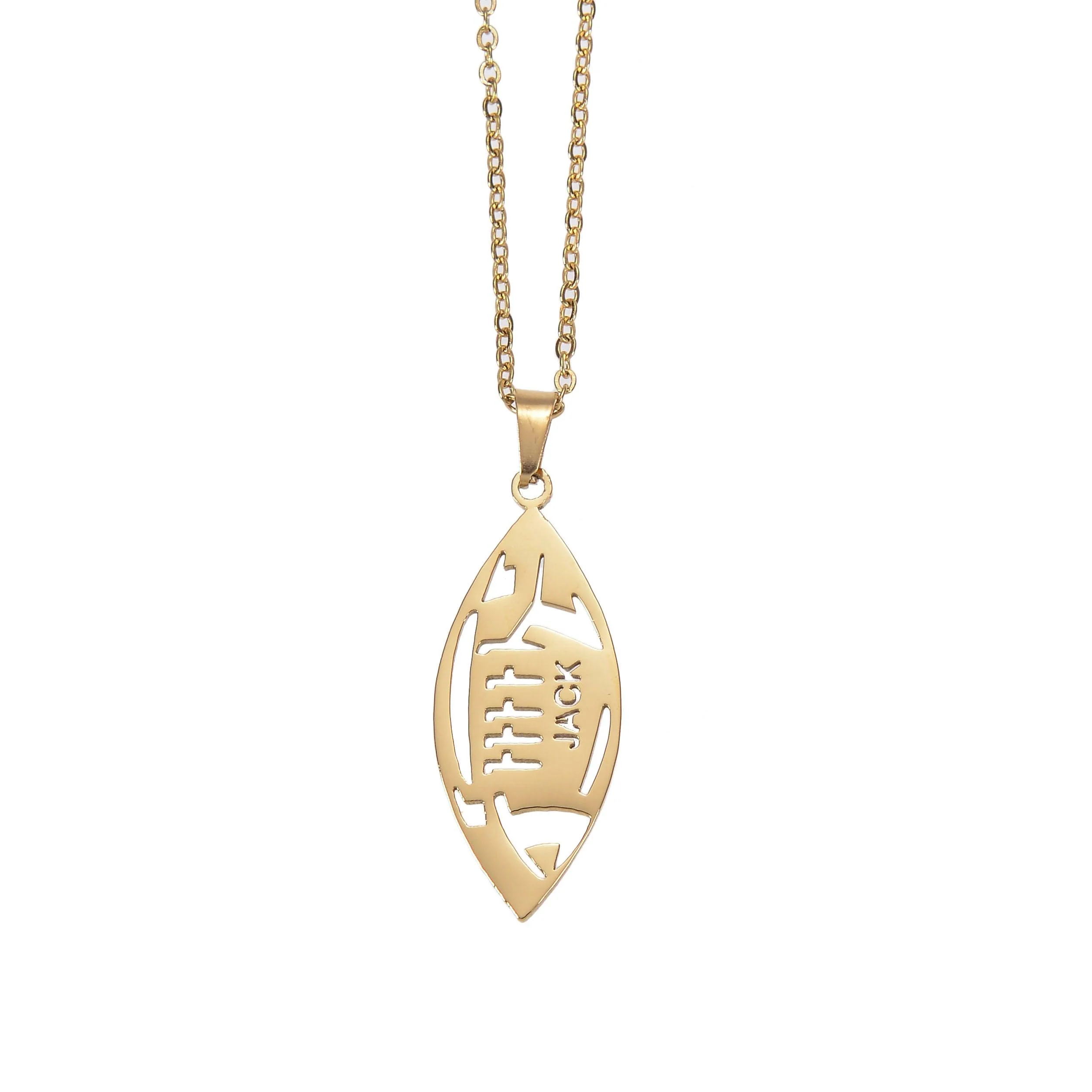 Personalized American Football Name Necklace - Image 4