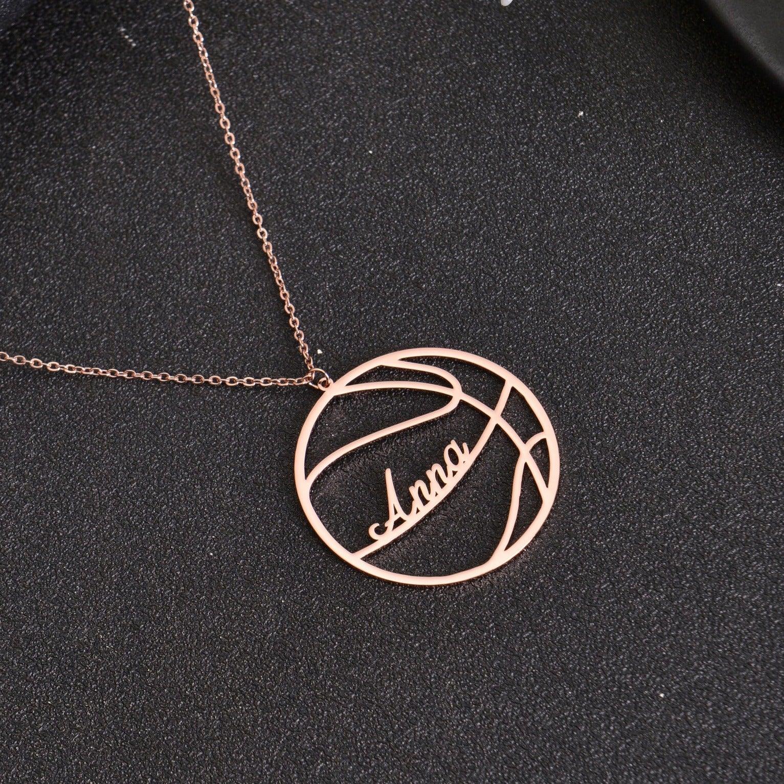 Personalized Basketball Name Necklace - Image 3