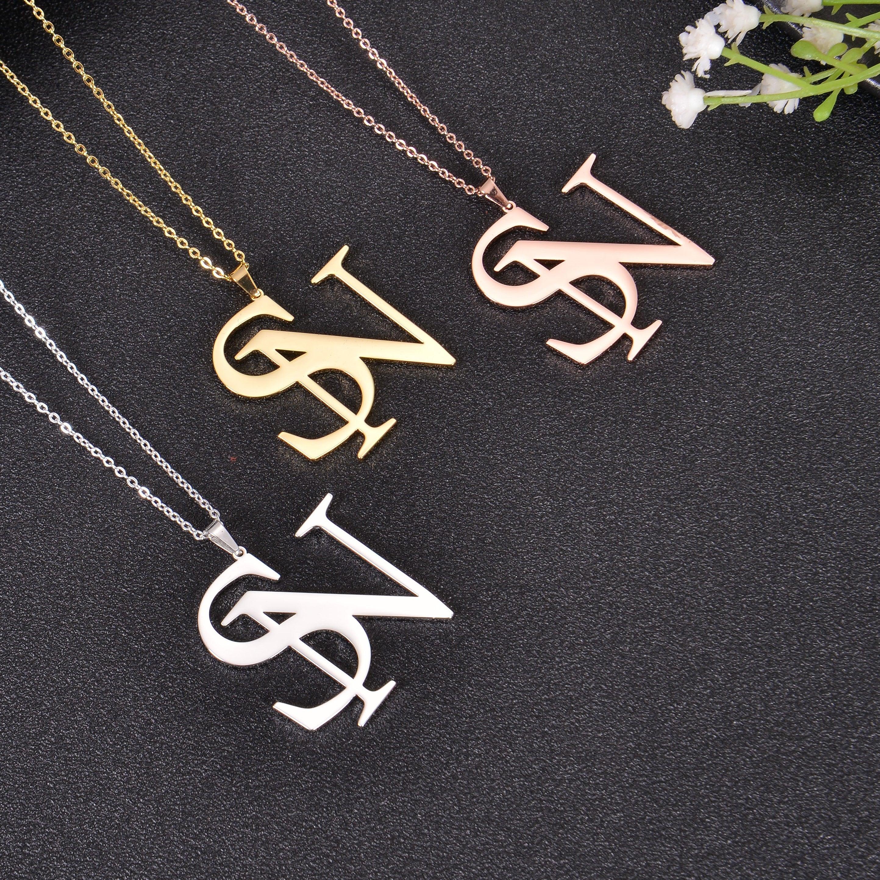 Personalized Two Initial Necklace - Image 5
