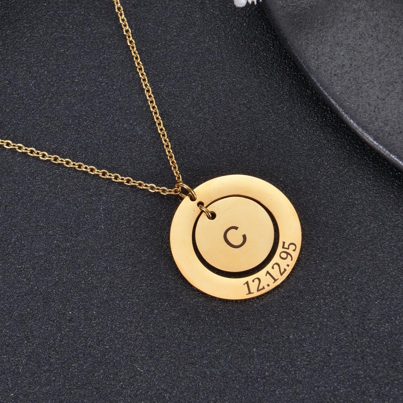Personalized Name And Date Necklace - Image 2