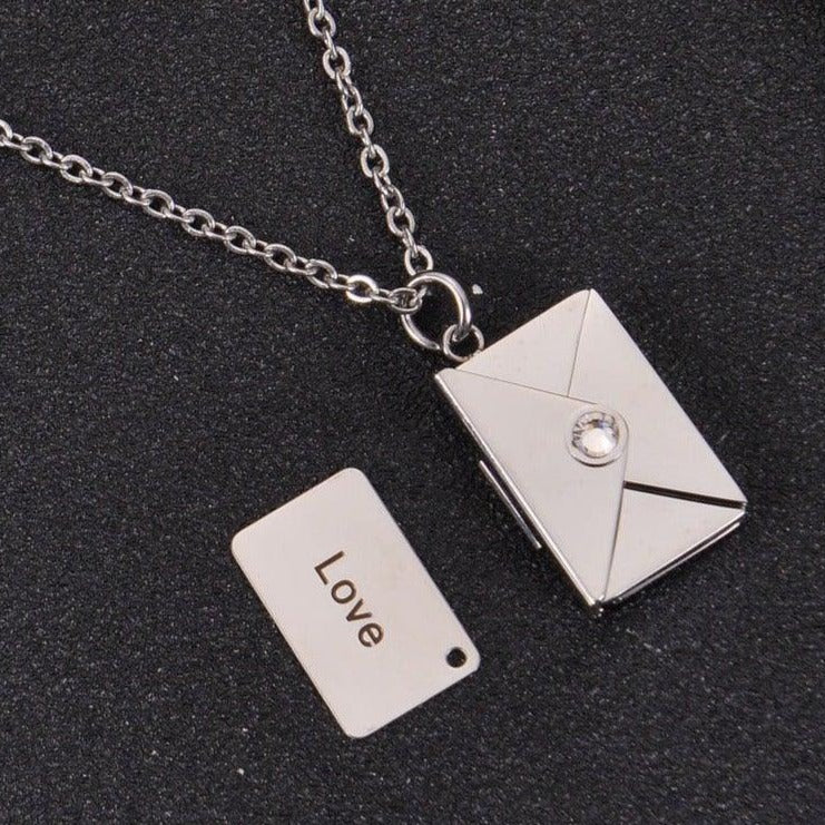 Personalized Text Message Photo Necklace - Image 5