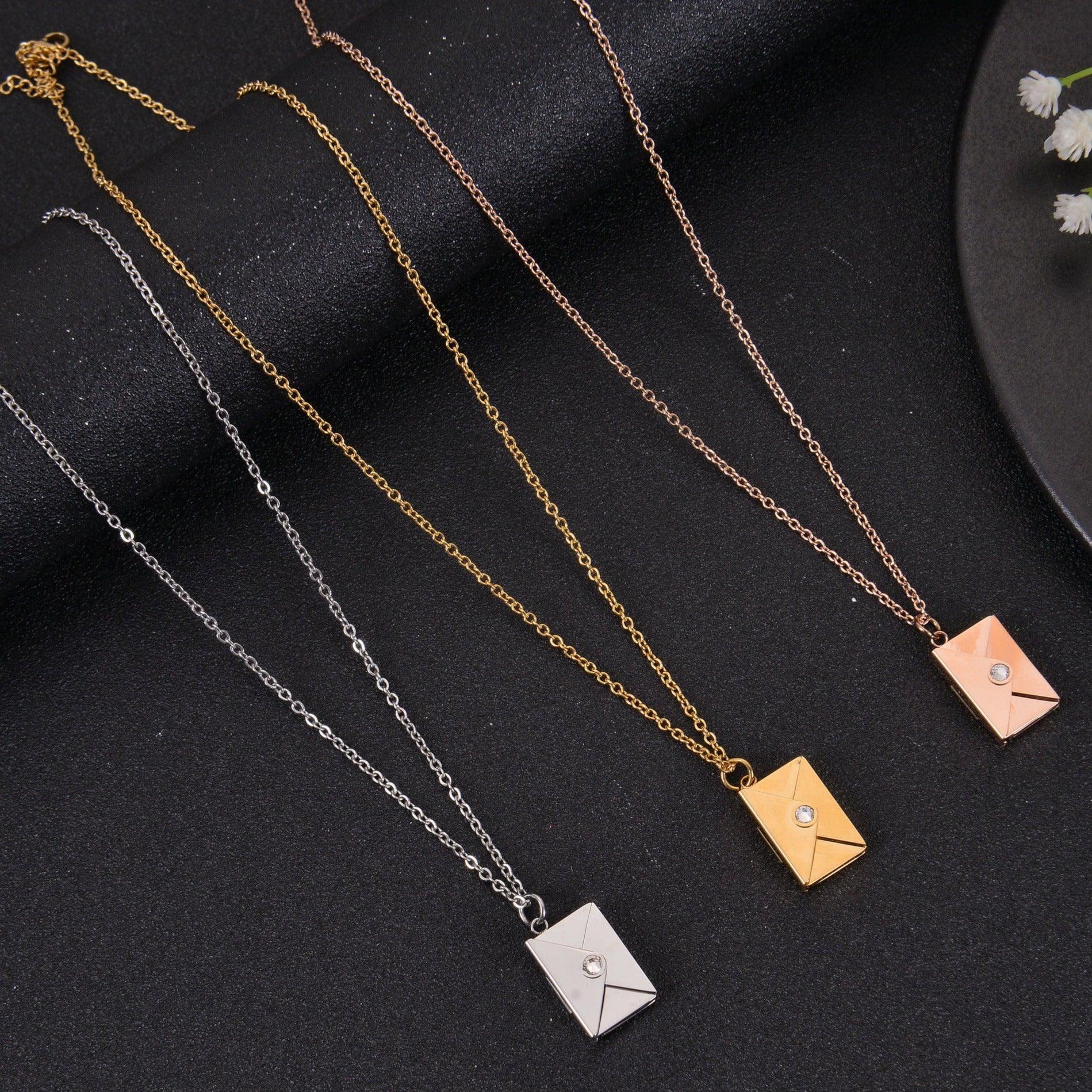 Personalized Text Message Photo Necklace - Image 6