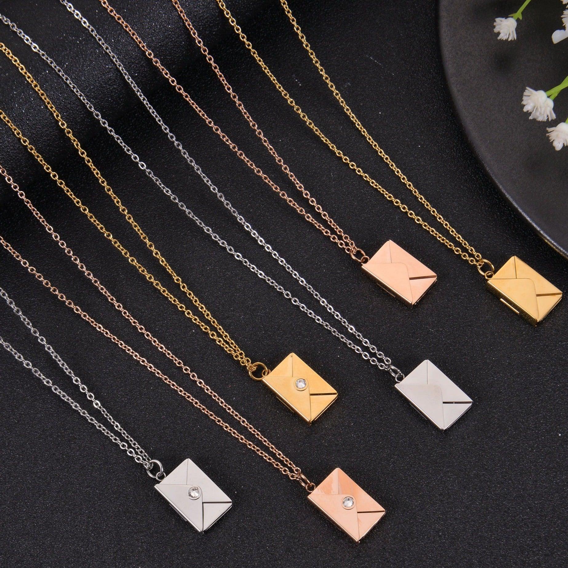 Personalized Text Message Photo Necklace - Image 7