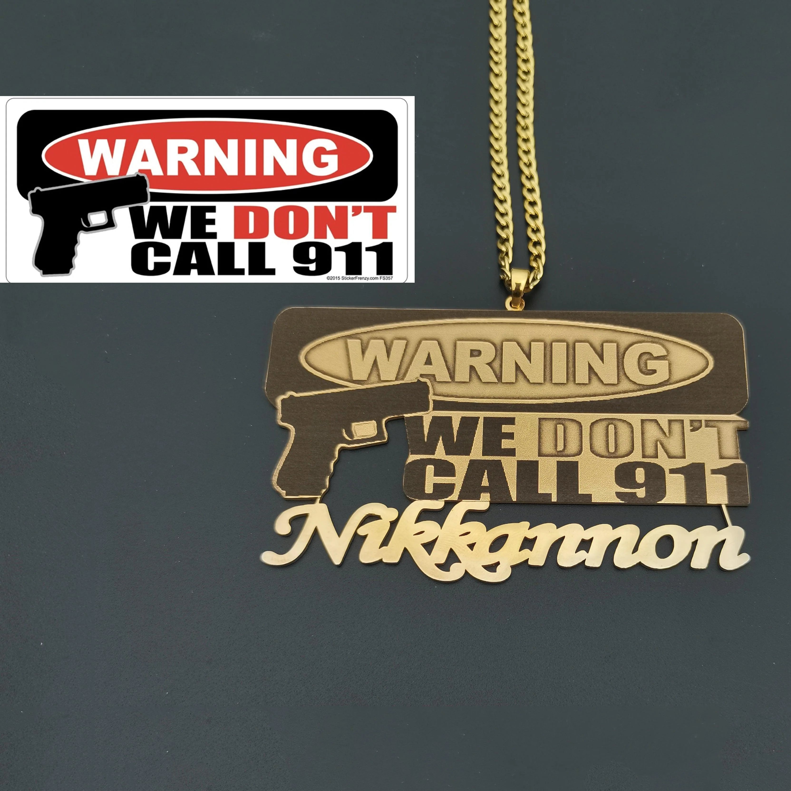 Custom Logo Engraved Photo Pendant Necklace - Image 10