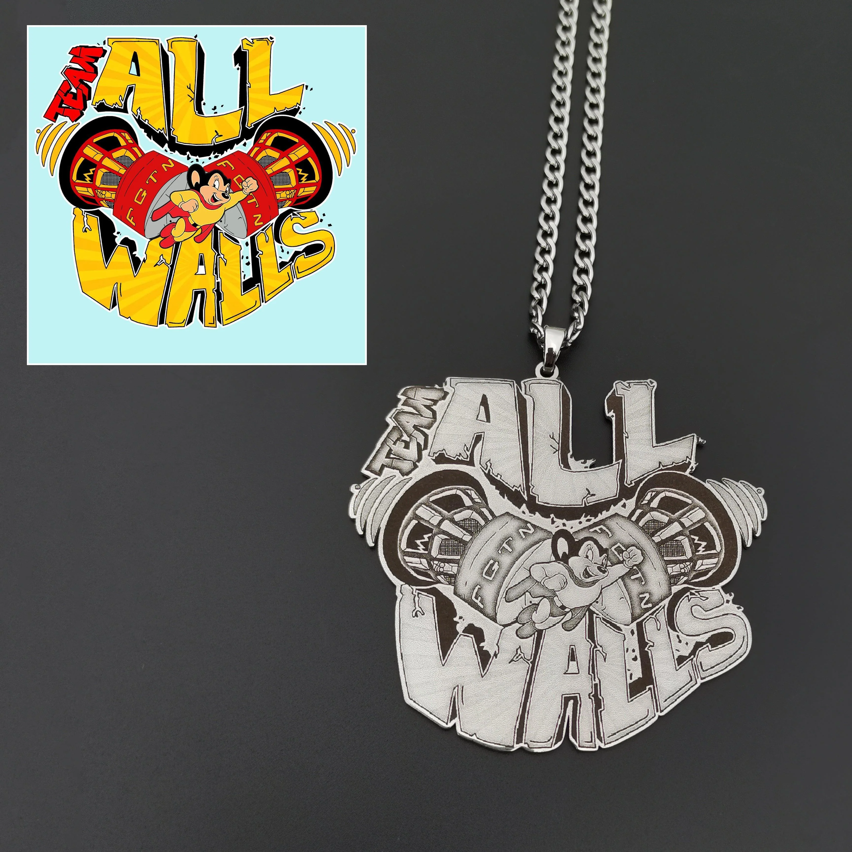 Custom Logo Engraved Photo Pendant Necklace - Image 11