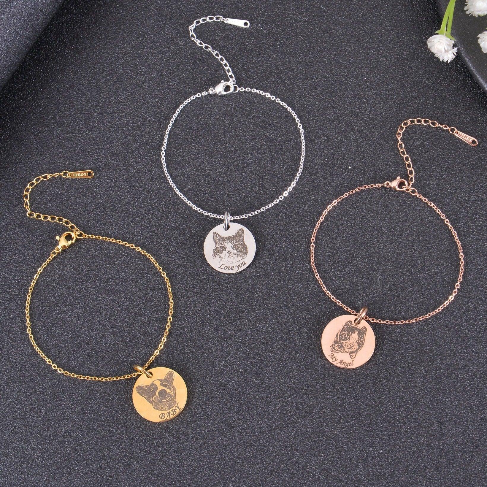 Personalized Pet Photo Bracelets Circle - Image 6