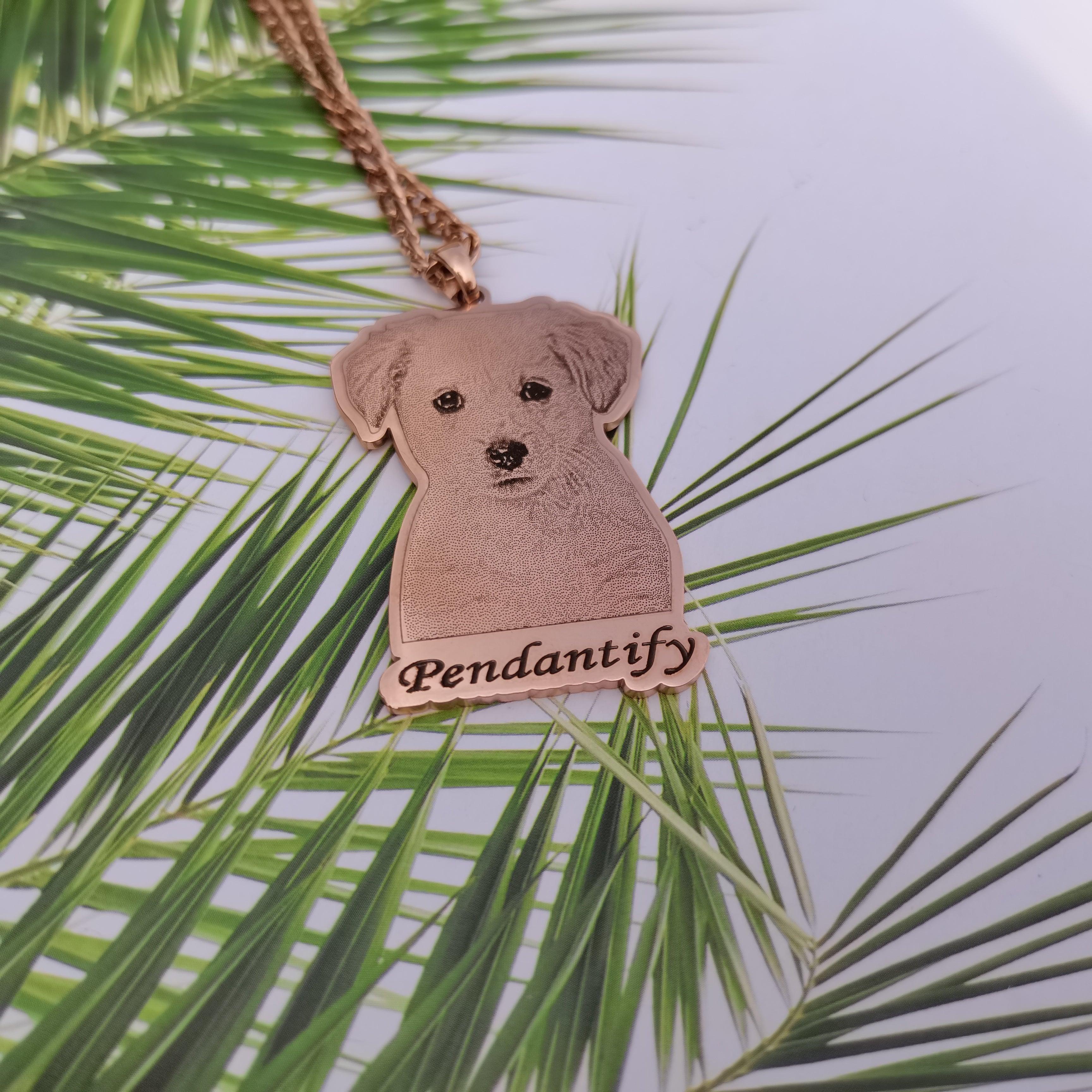 Custom Photo Engraved Pet Necklace - Image 11