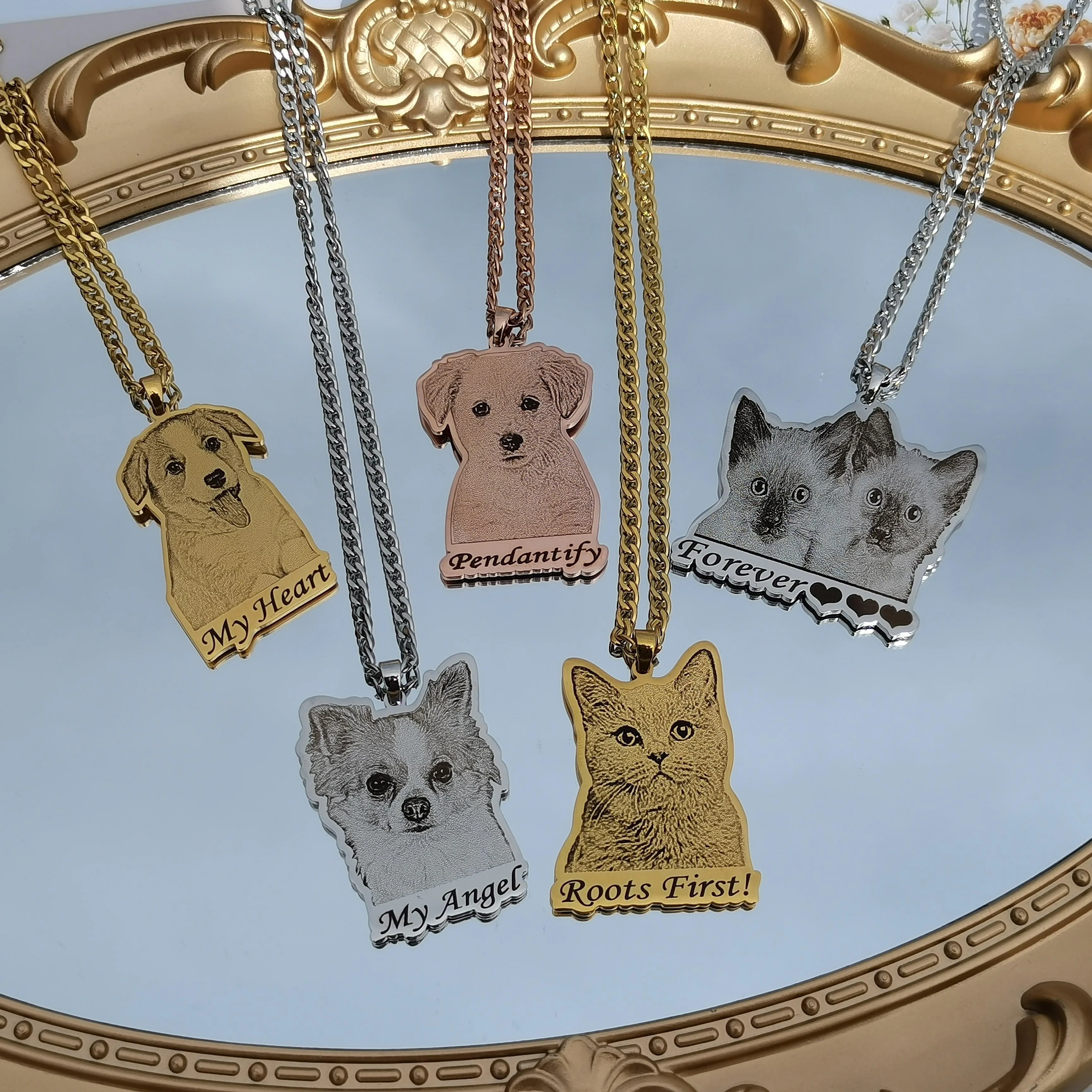Custom Photo Engraved Pet Necklace - Image 13