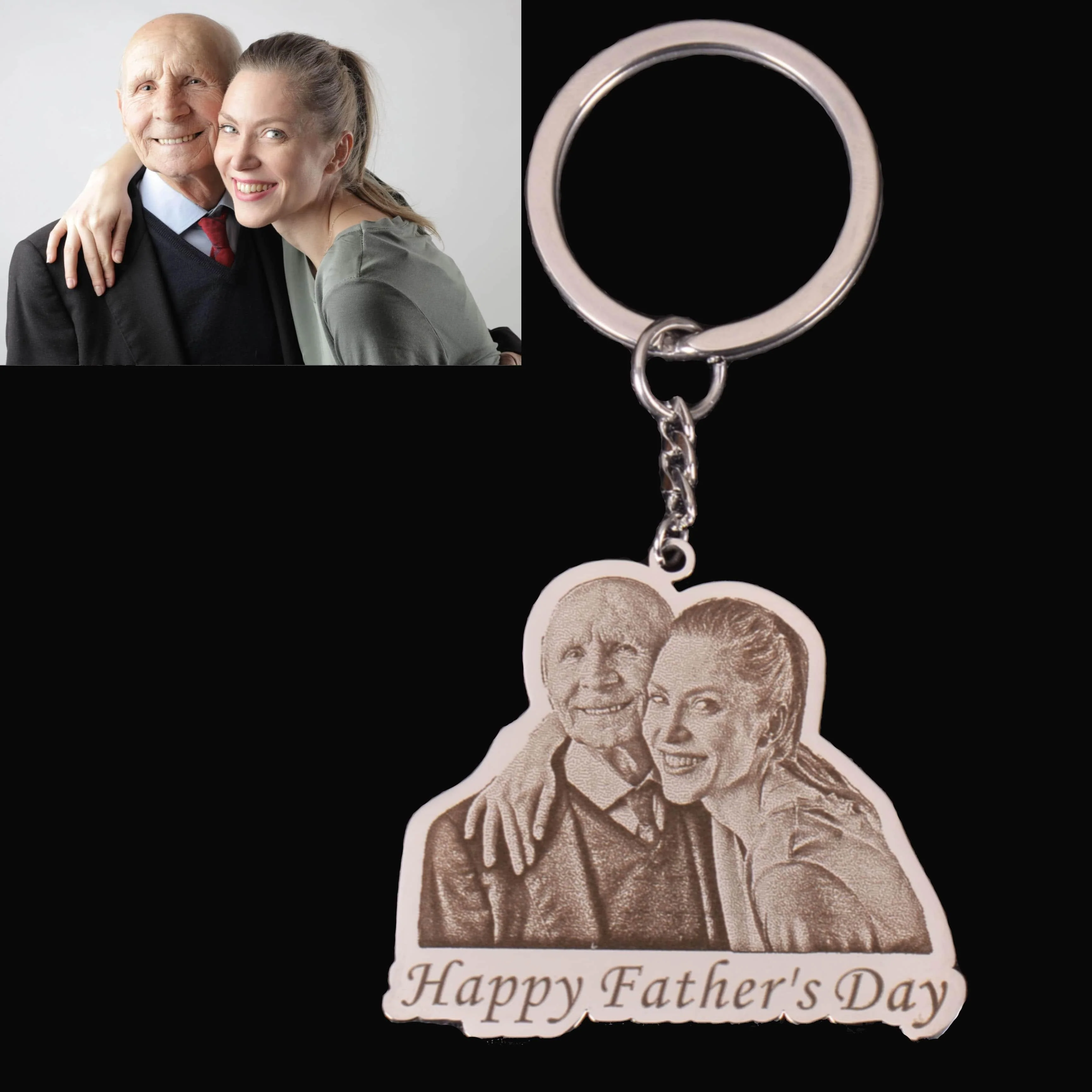Custom Photo Engraved Keychain - Image 11