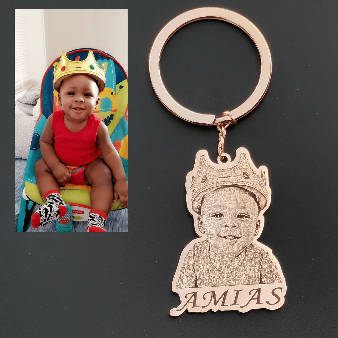Custom Photo Engraved Keychain - Image 6