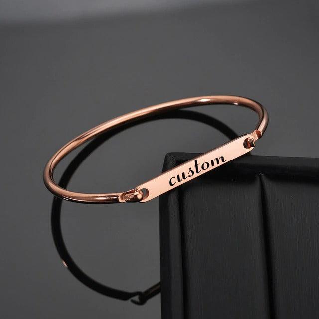 Words Bar Bracelets In Multiple Styles and Fonts - Image 11