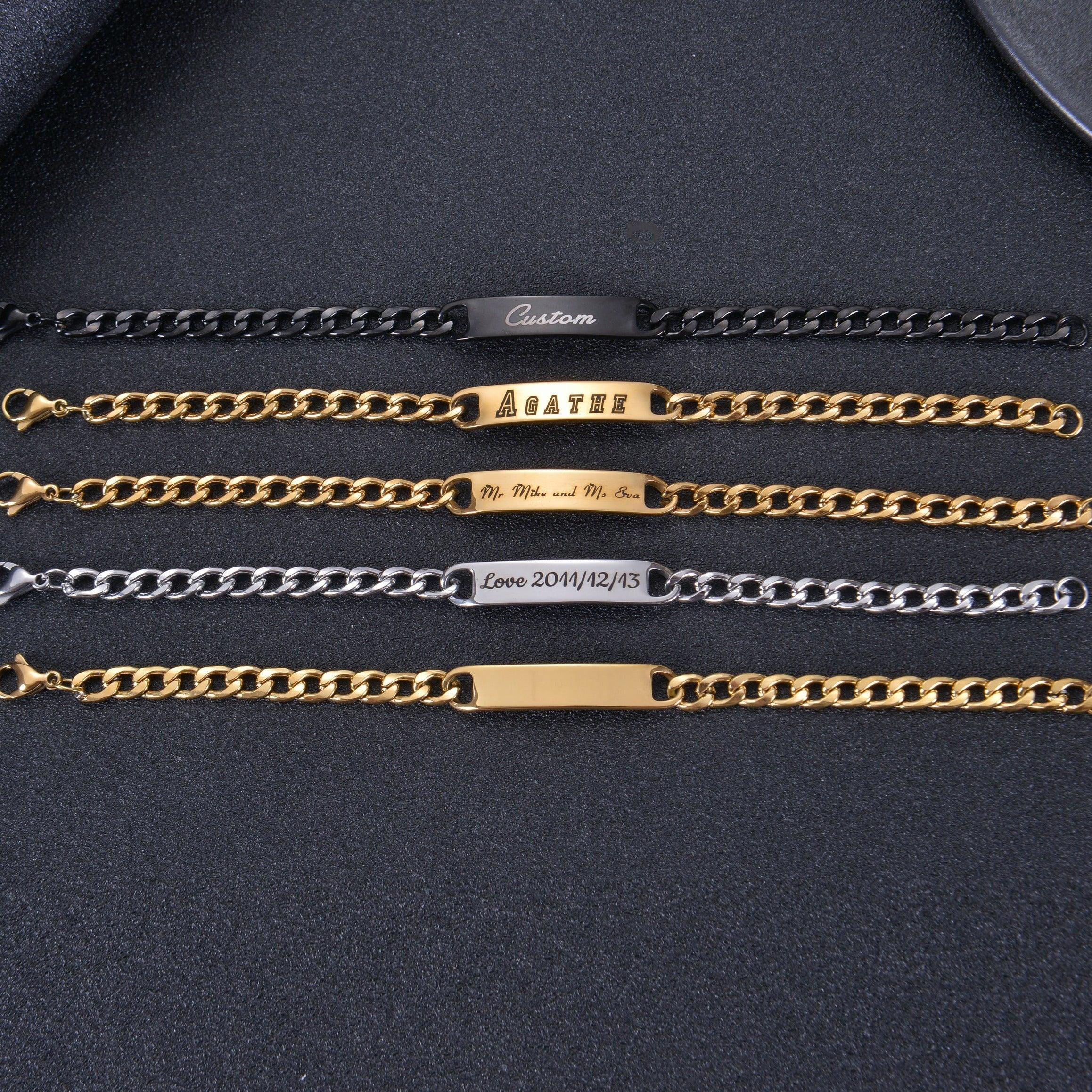 Words Bar Bracelets In Multiple Styles and Fonts - Image 15