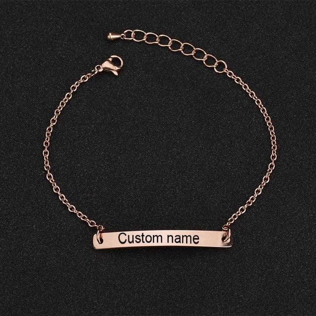Words Bar Bracelets In Multiple Styles and Fonts - Image 5