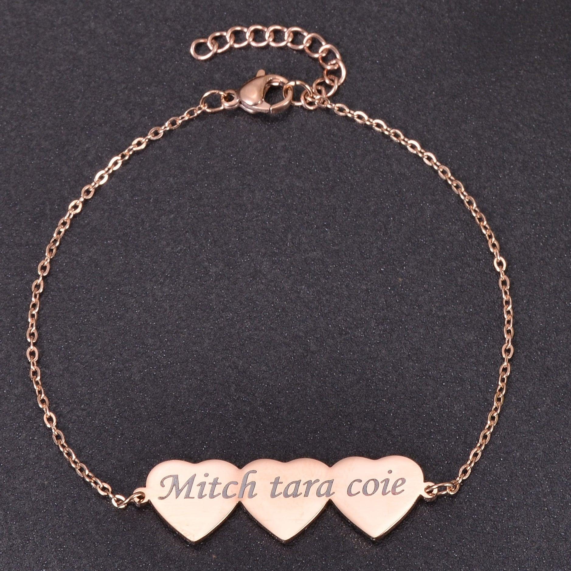 Personalized Family Name Heart Bracelets - Image 7