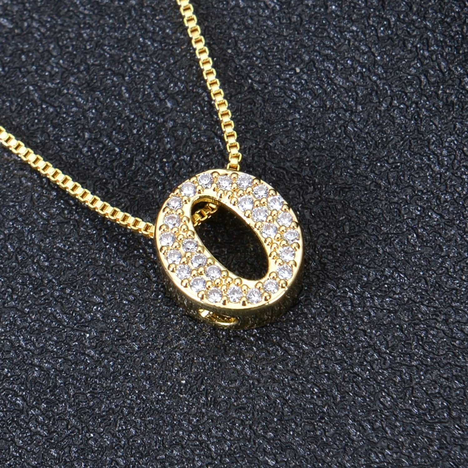 Diamond Studded Bold Initial Necklace - Image 5