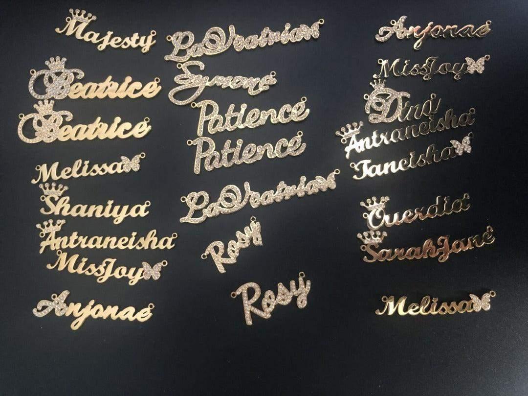 Diamond Studded Name Necklace in Multiple Fonts - Image 13