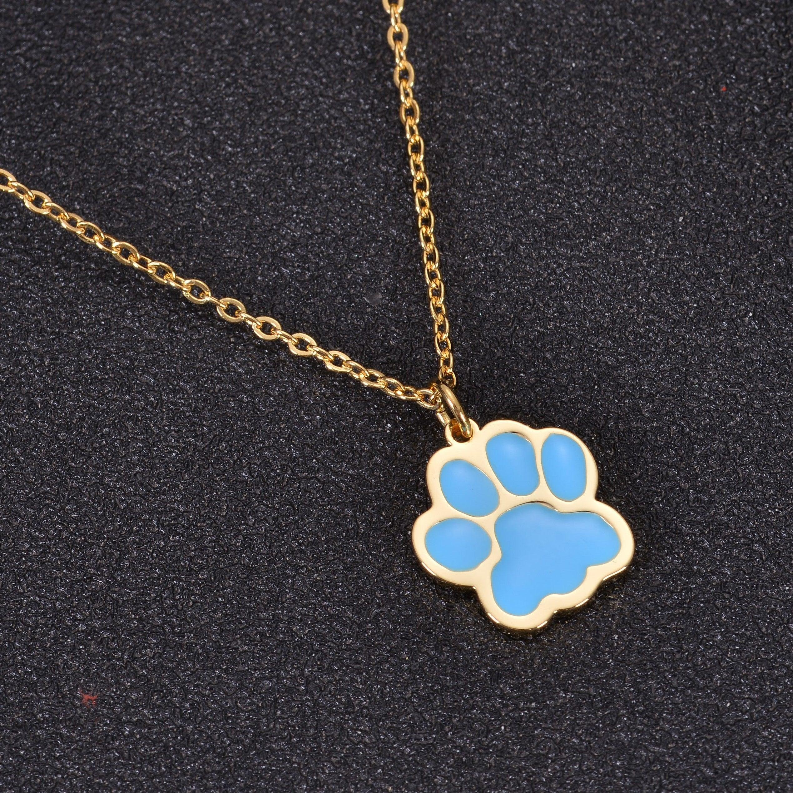 Dog Paw Charm Pendant Necklace - Image 4