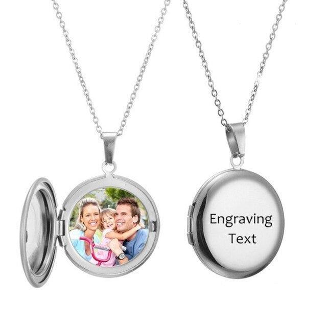 Foldable Photo Frame Necklace Circle - Image 3