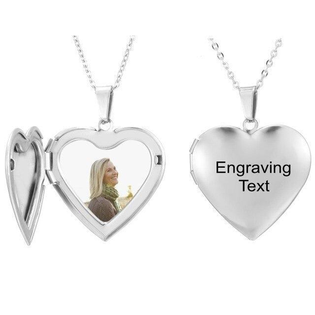 Foldable Photo Frame Necklace Heart - Image 3