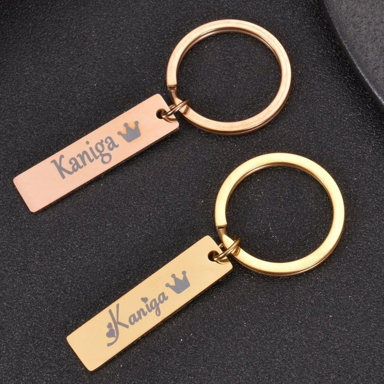 Name Engraved Bar Keychain in Multiple Fonts - Image 4