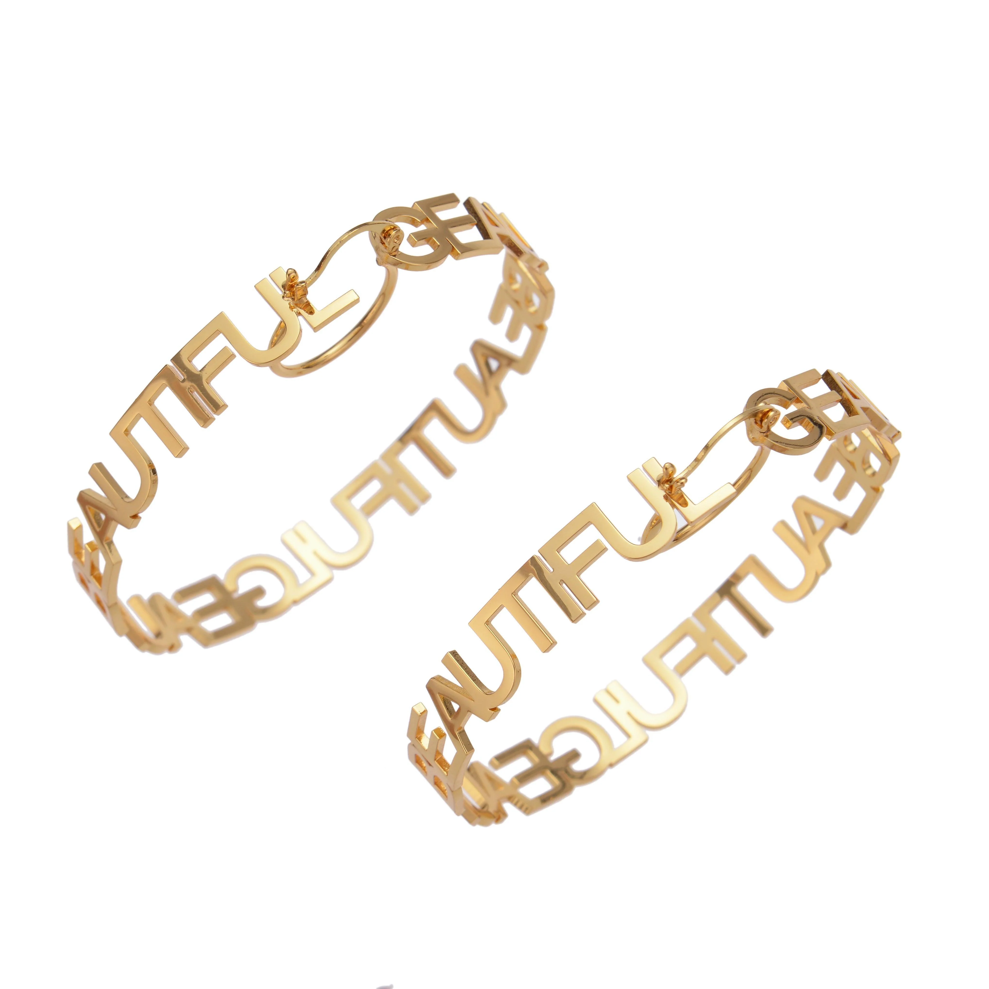 Personalized Multiple Name Hoop Earrings - Image 12
