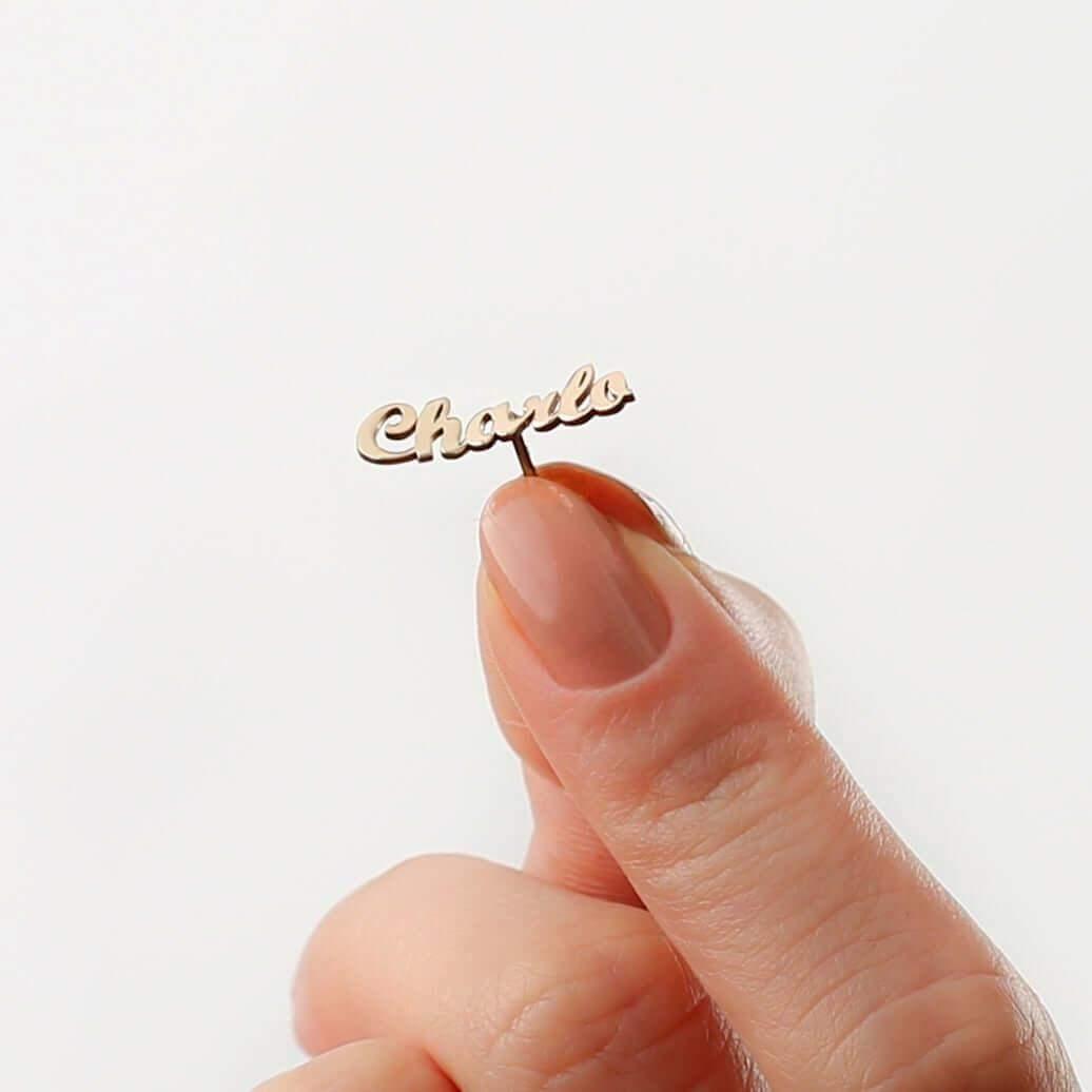 Name Stud Earrings - Image 3