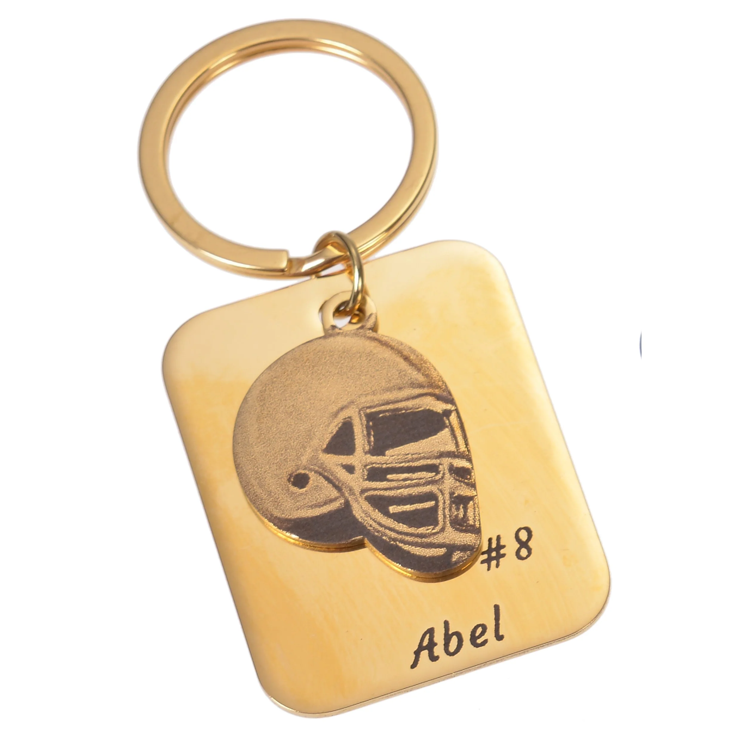 Personalized American Football Helmet Keychain - Image 2
