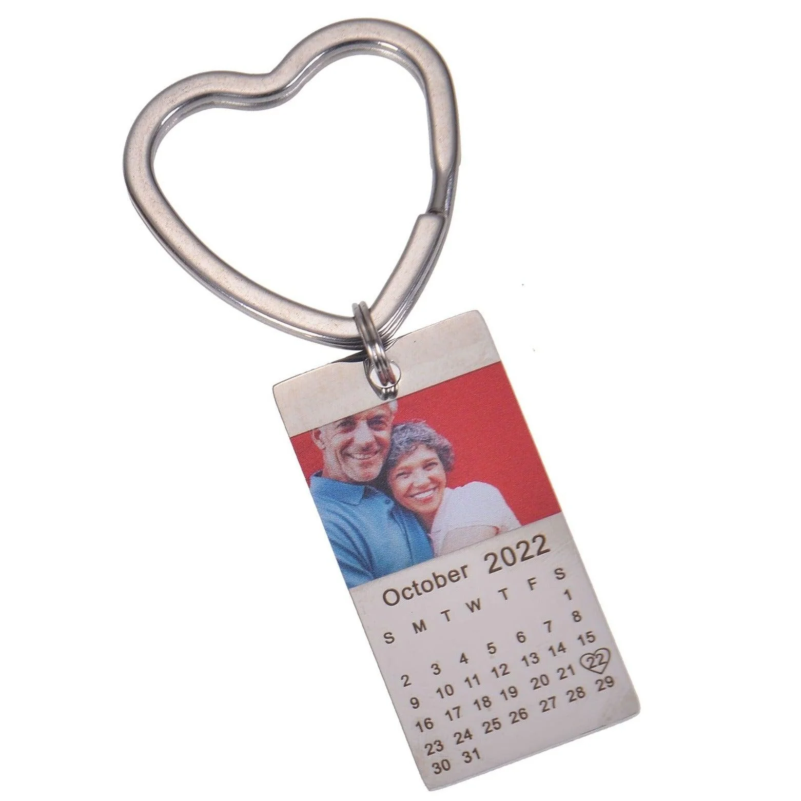 Personalized Anniversary Calendar Photo Keychain - Image 3