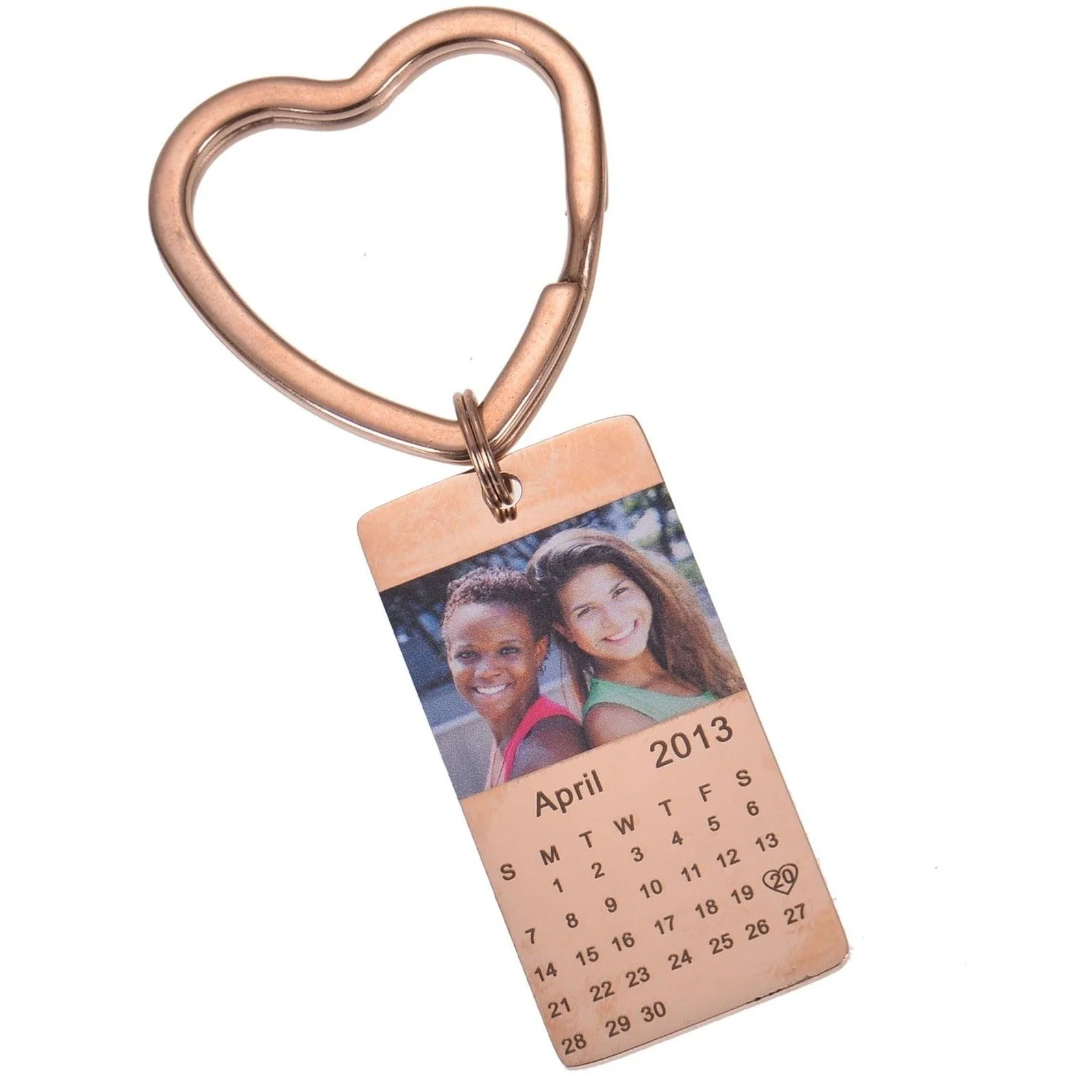 Personalized Anniversary Calendar Photo Keychain - Image 4