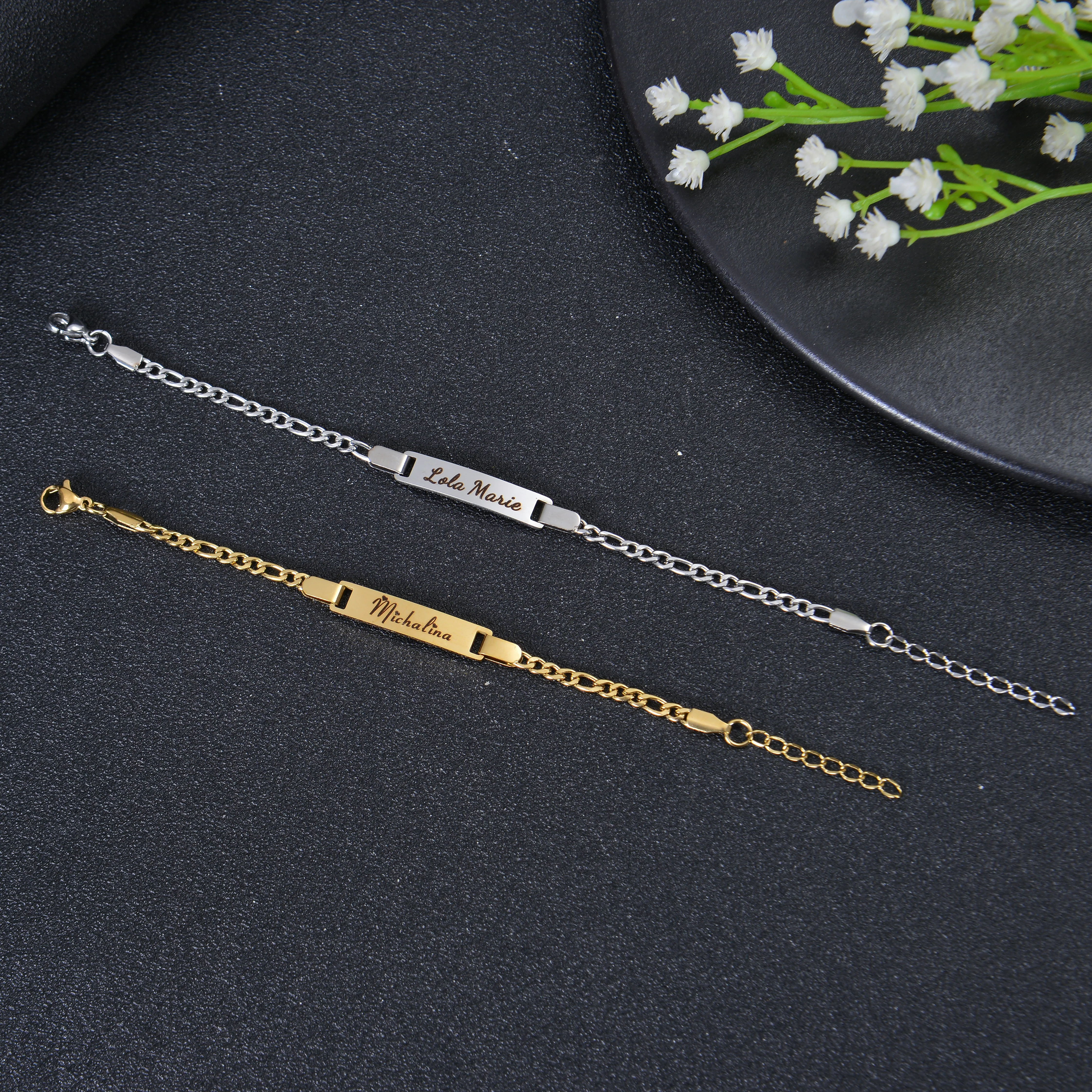 Personalized Bar Name Bracelet - Image 2