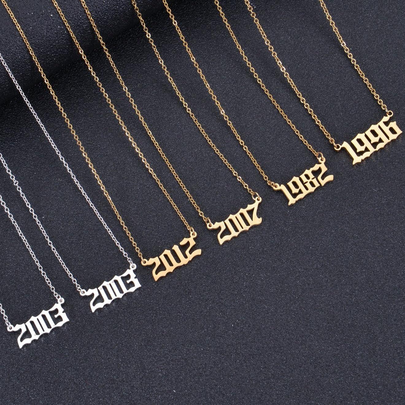 Personalized Birth Year Necklace - Image 2