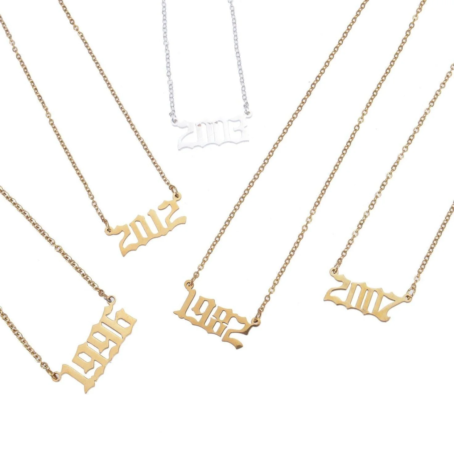 Personalized Birth Year Necklace - Image 3