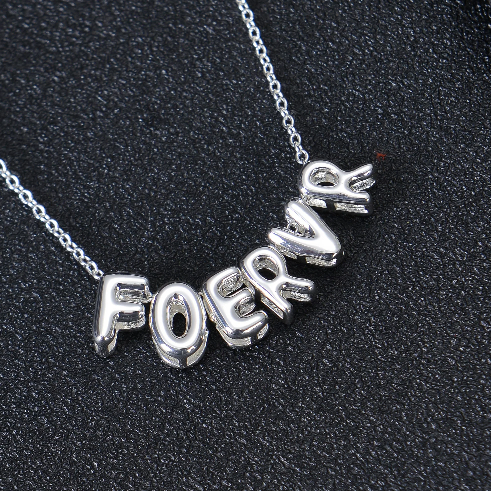 Personalized Bold Puffy Name Necklace - Image 4