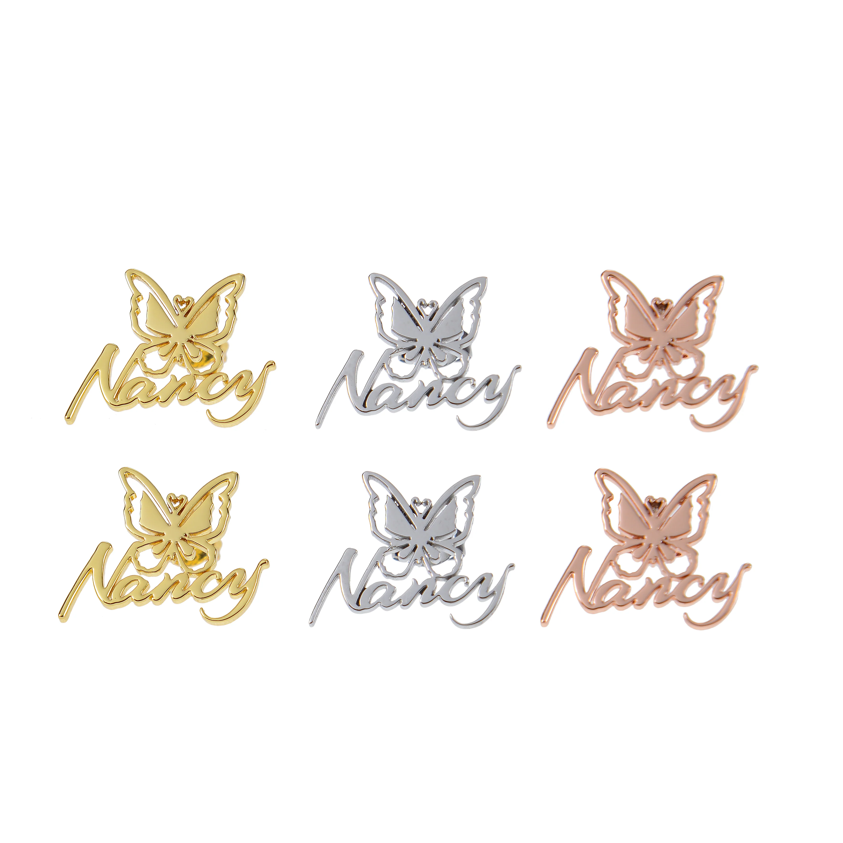 Personalized Butterfly Name Stud Earrings