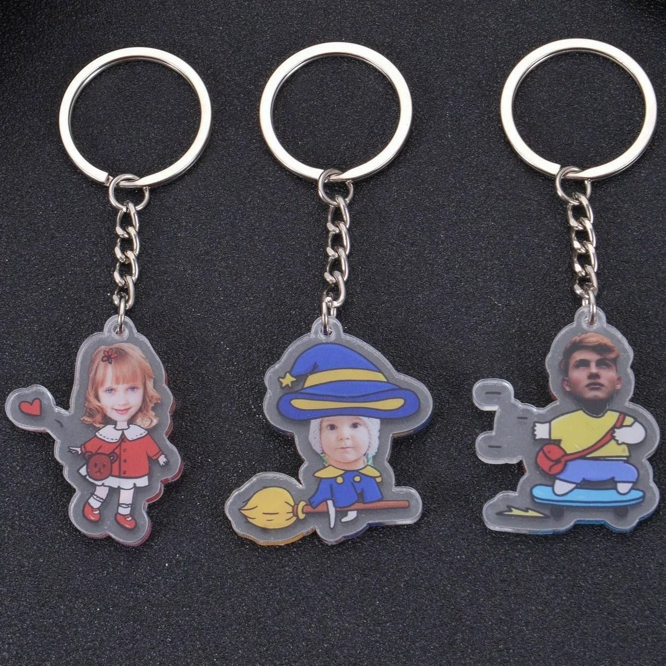 Personalized Christmas Theme Photo Keychain - Image 11