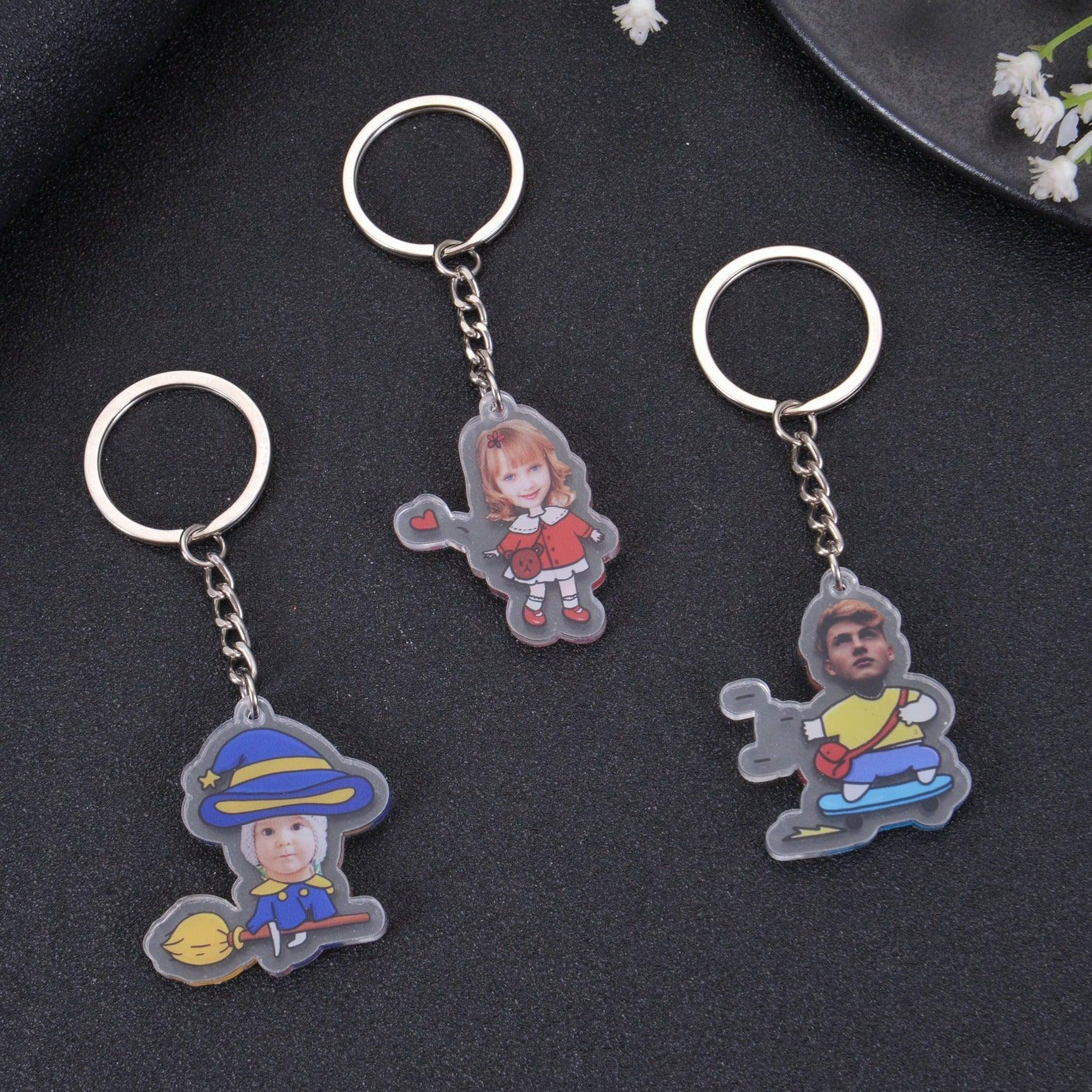 Personalized Christmas Theme Photo Keychain - Image 14