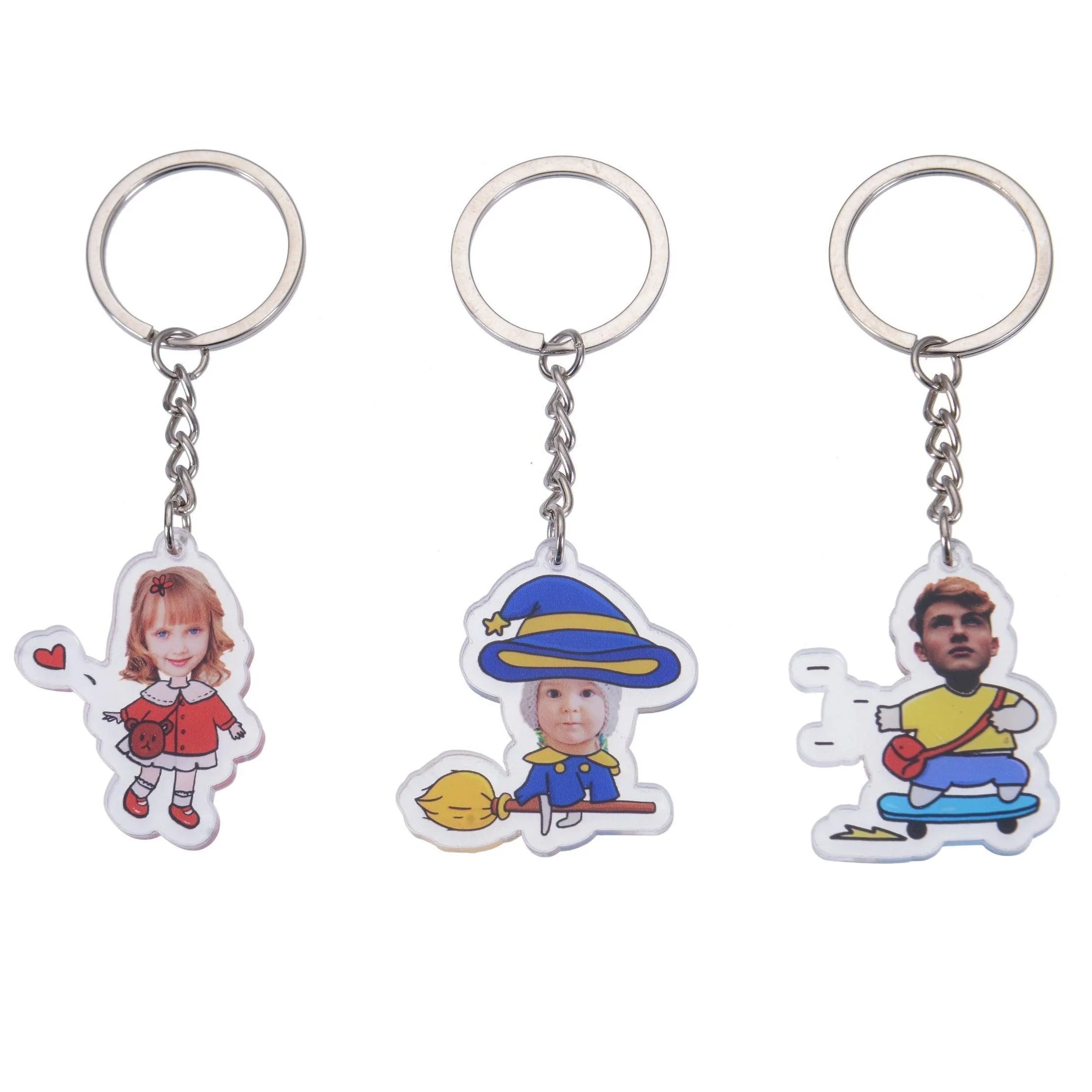 Personalized Christmas Theme Photo Keychain - Image 17