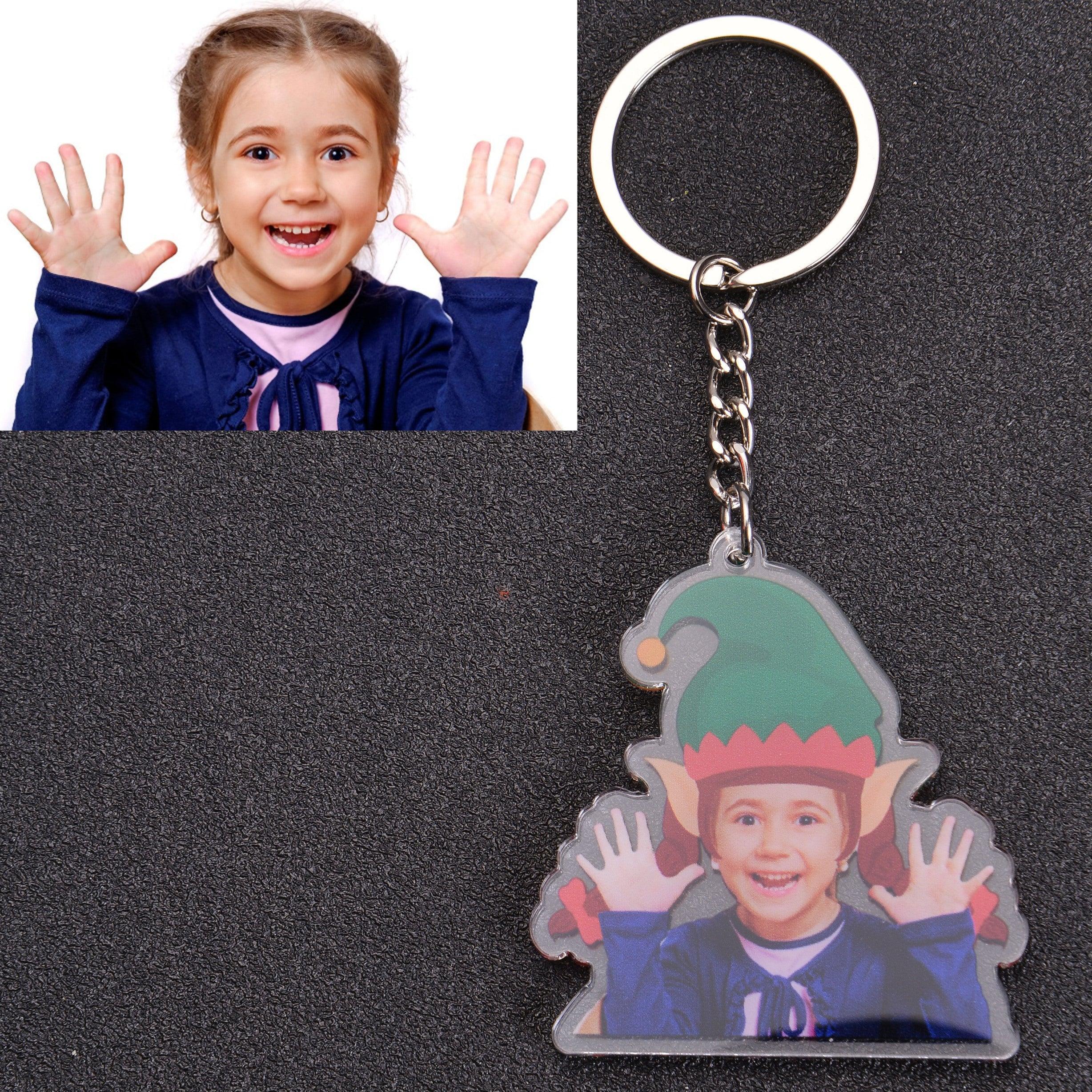 Personalized Christmas Theme Photo Keychain - Image 7