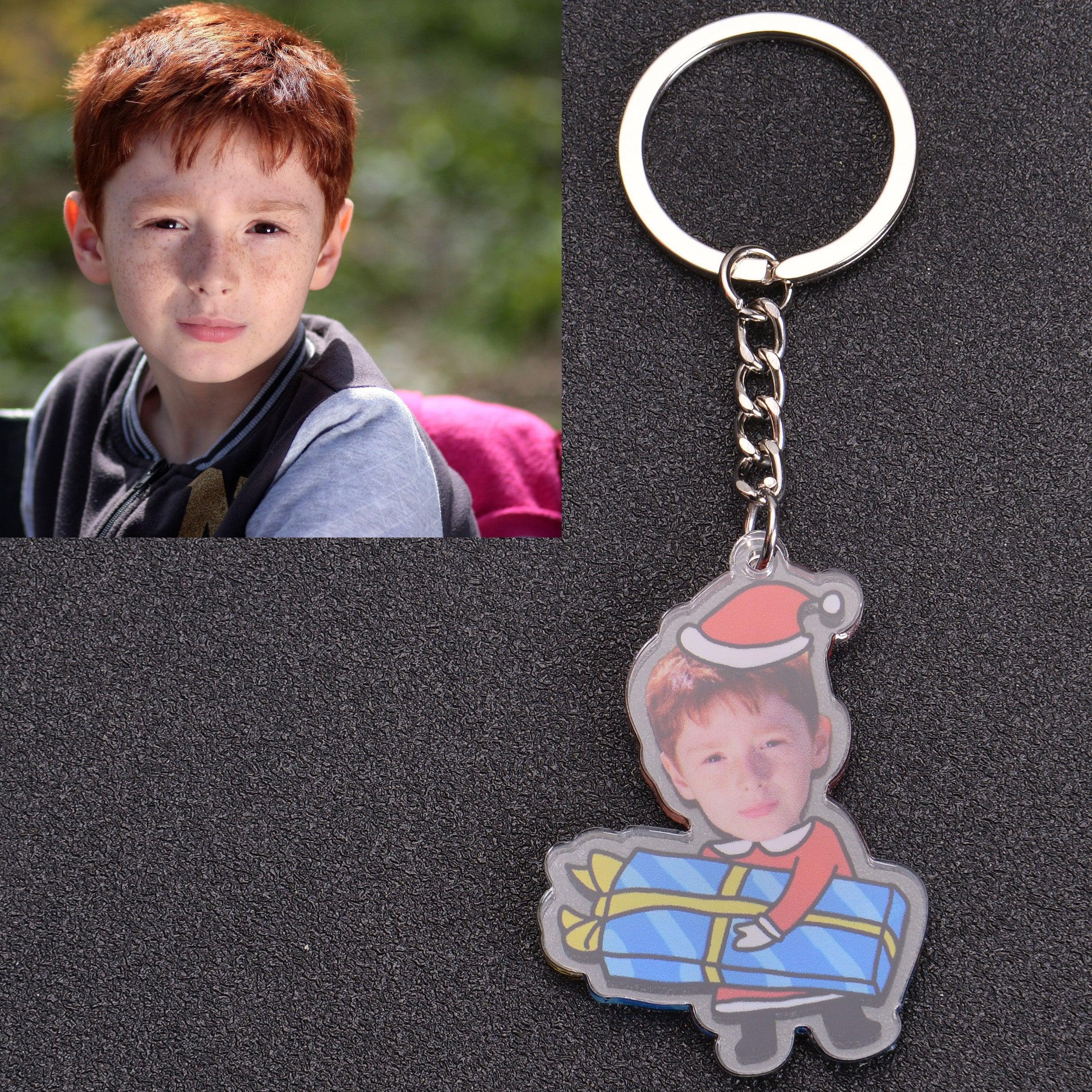 Personalized Christmas Theme Photo Keychain - Image 9