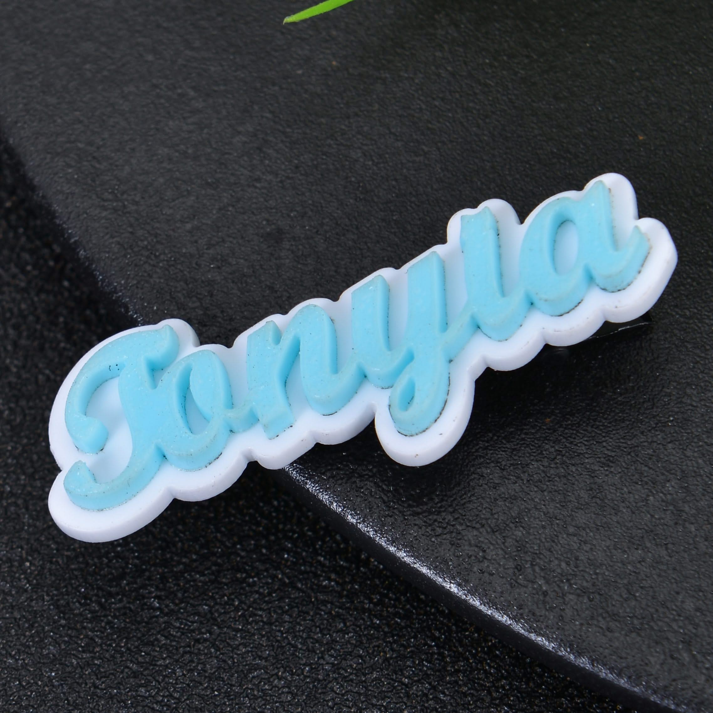 Personalized Colorful Acrylic Name Hairpin - Image 3