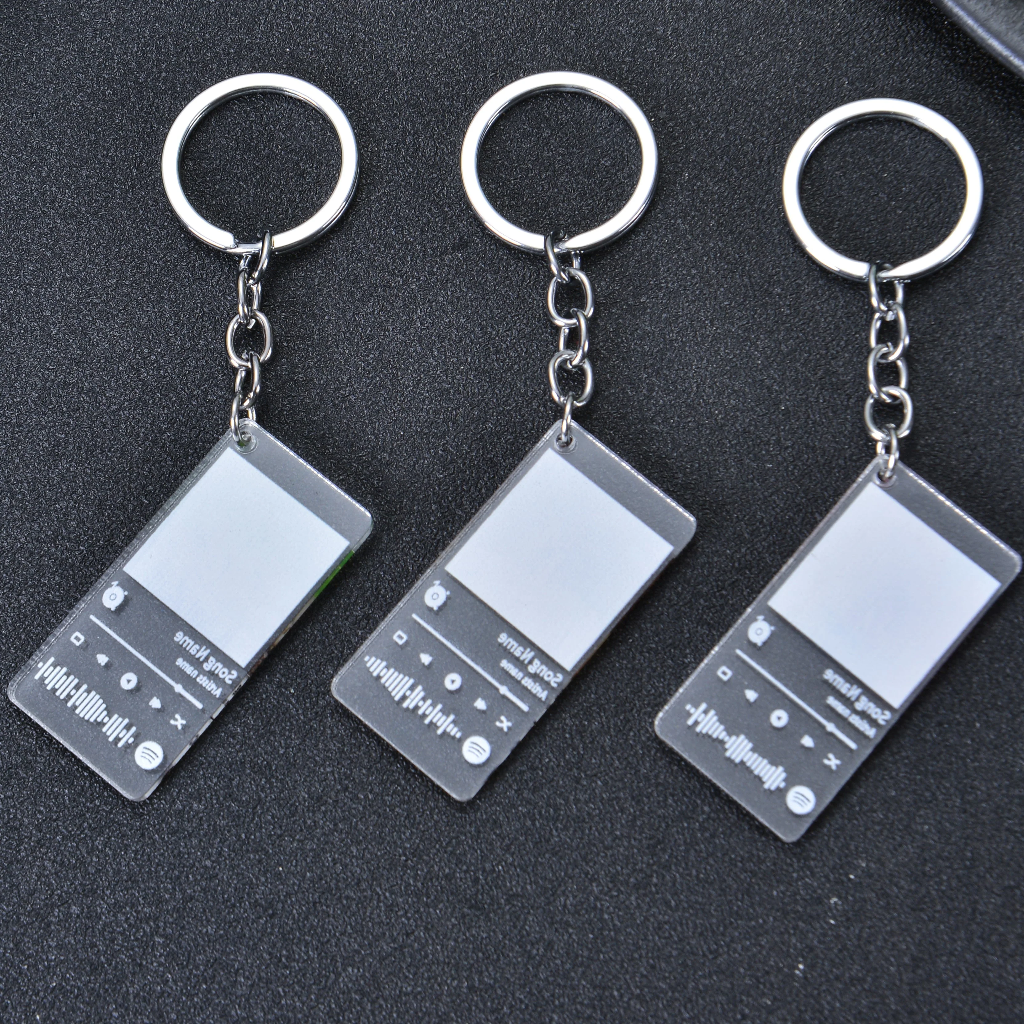 Personalized Colorful Photo Acrylic Spotify Keychain - Image 3