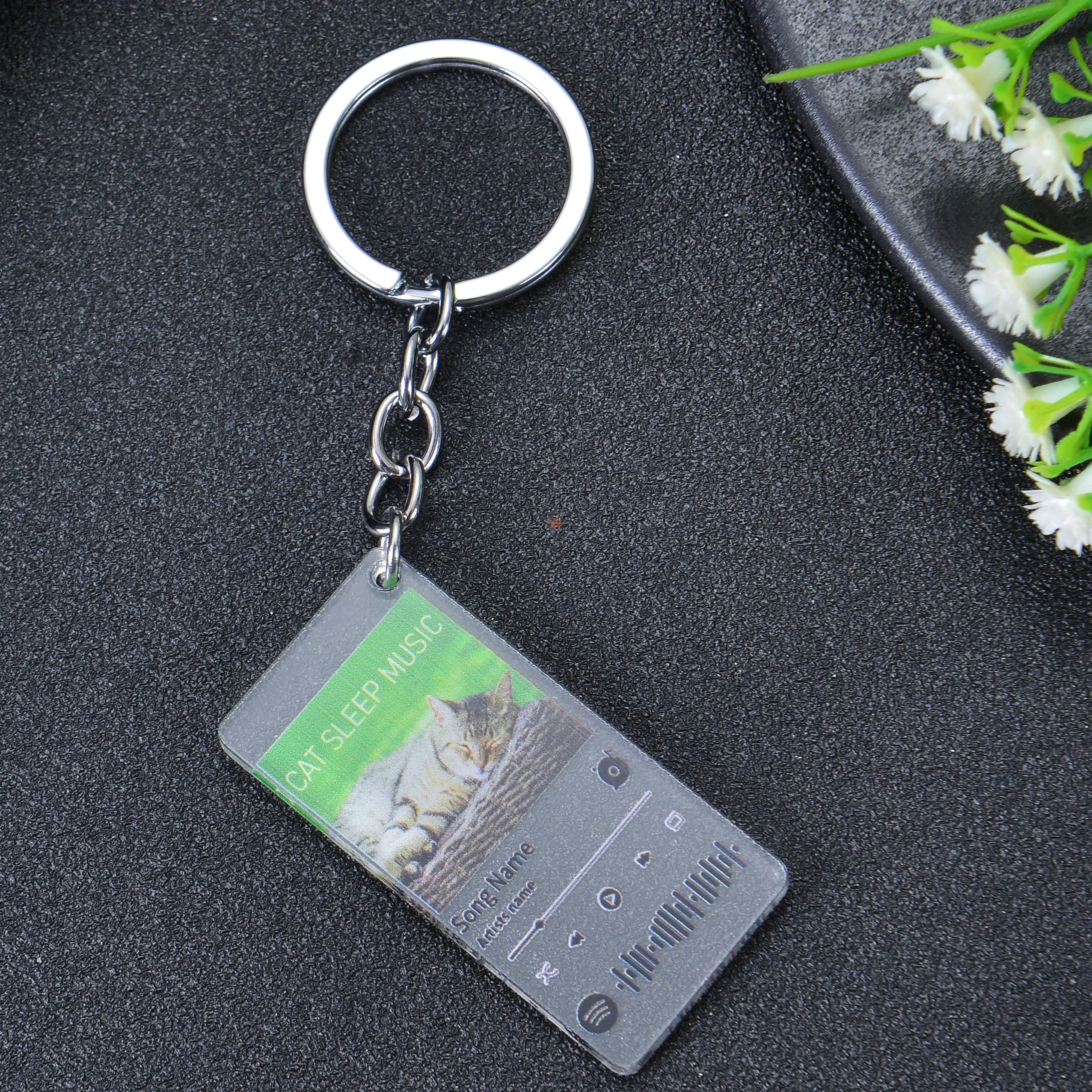 Personalized Colorful Photo Acrylic Spotify Keychain - Image 6
