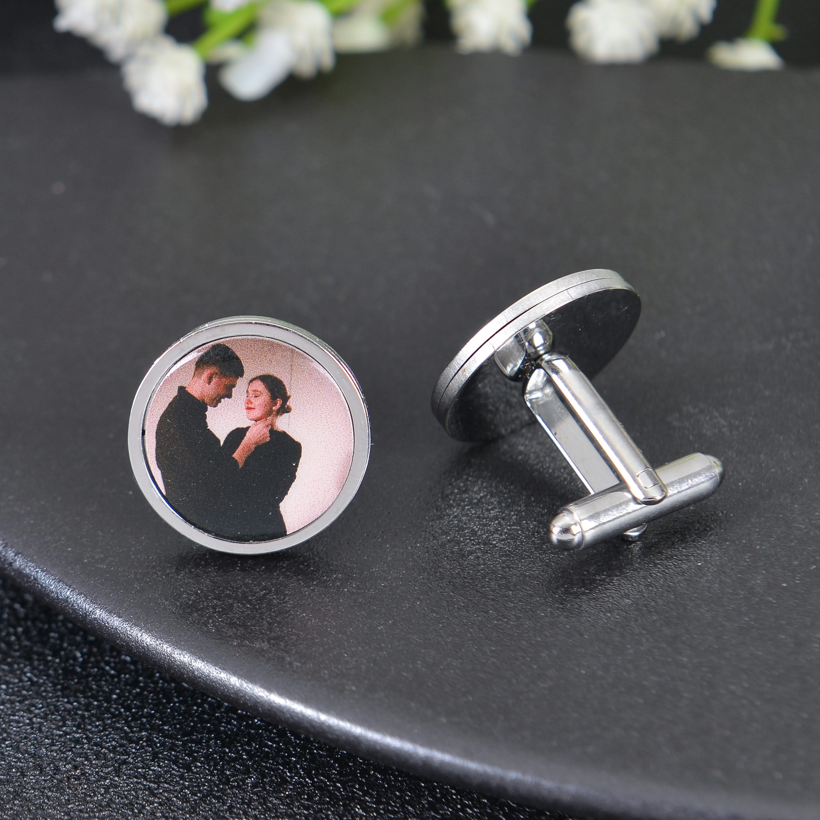 Personalized Colorful Photo Cufflink - Image 4