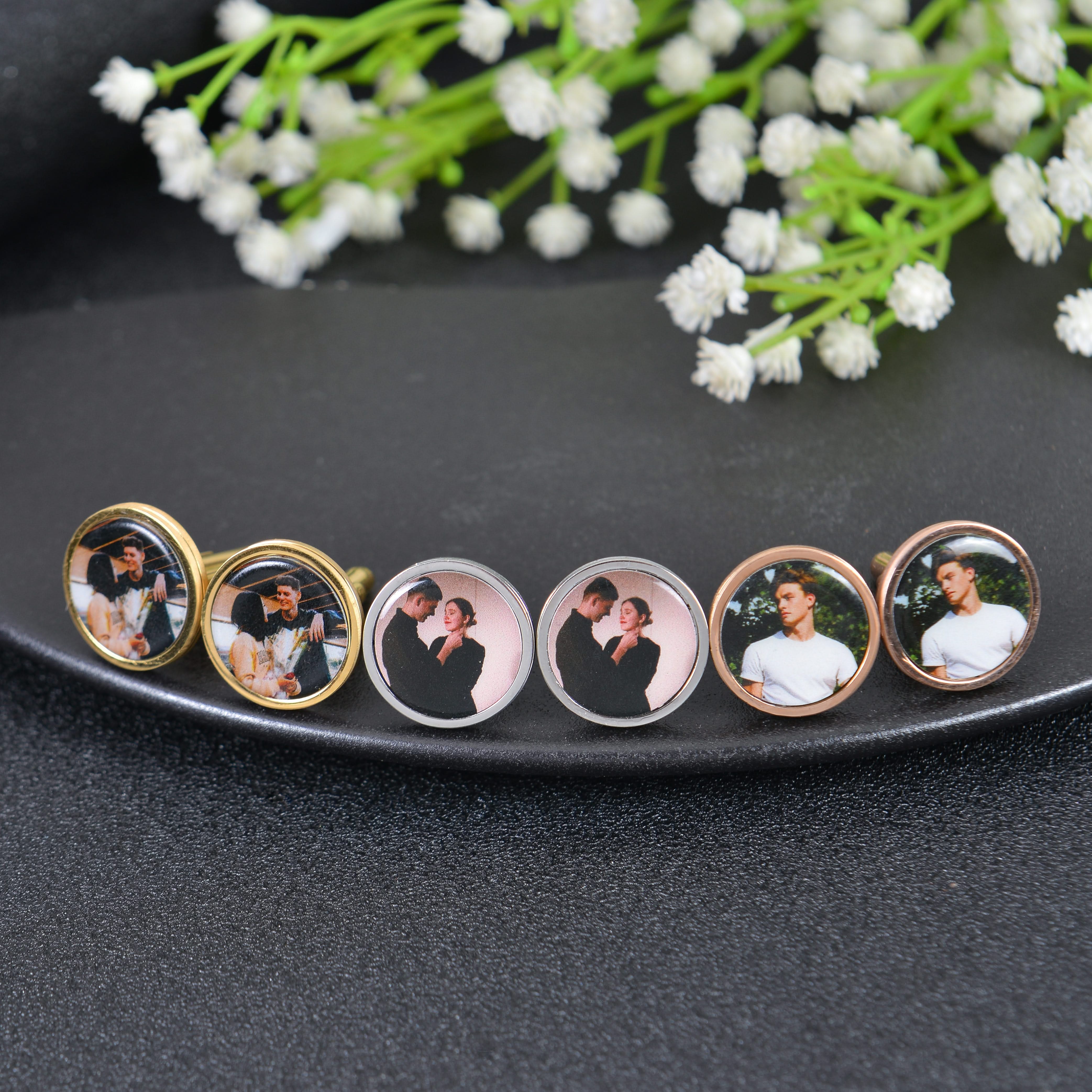 Personalized Colorful Photo Cufflink - Image 5