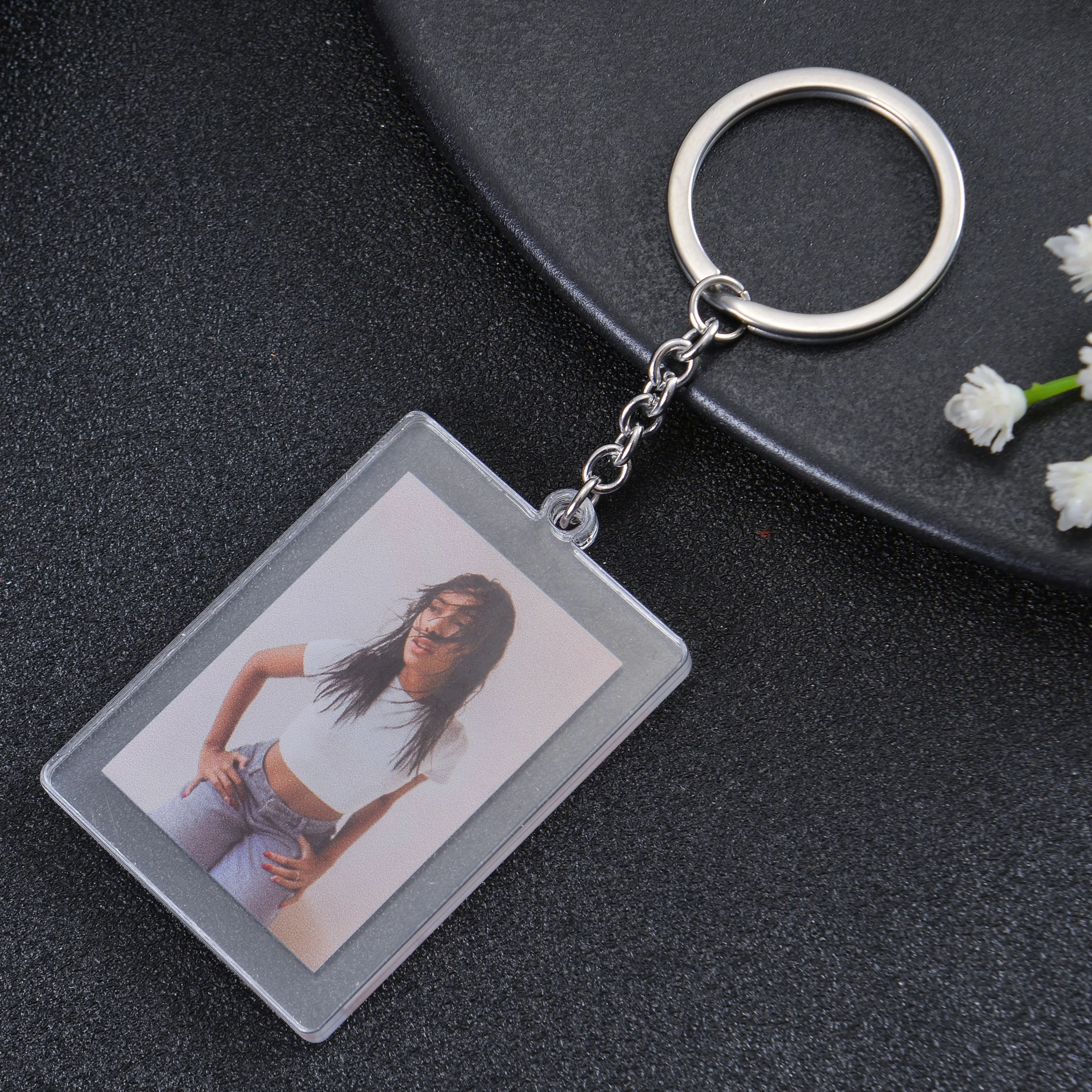 Personalized Colorful Photo Acrylic Keychain - Image 3