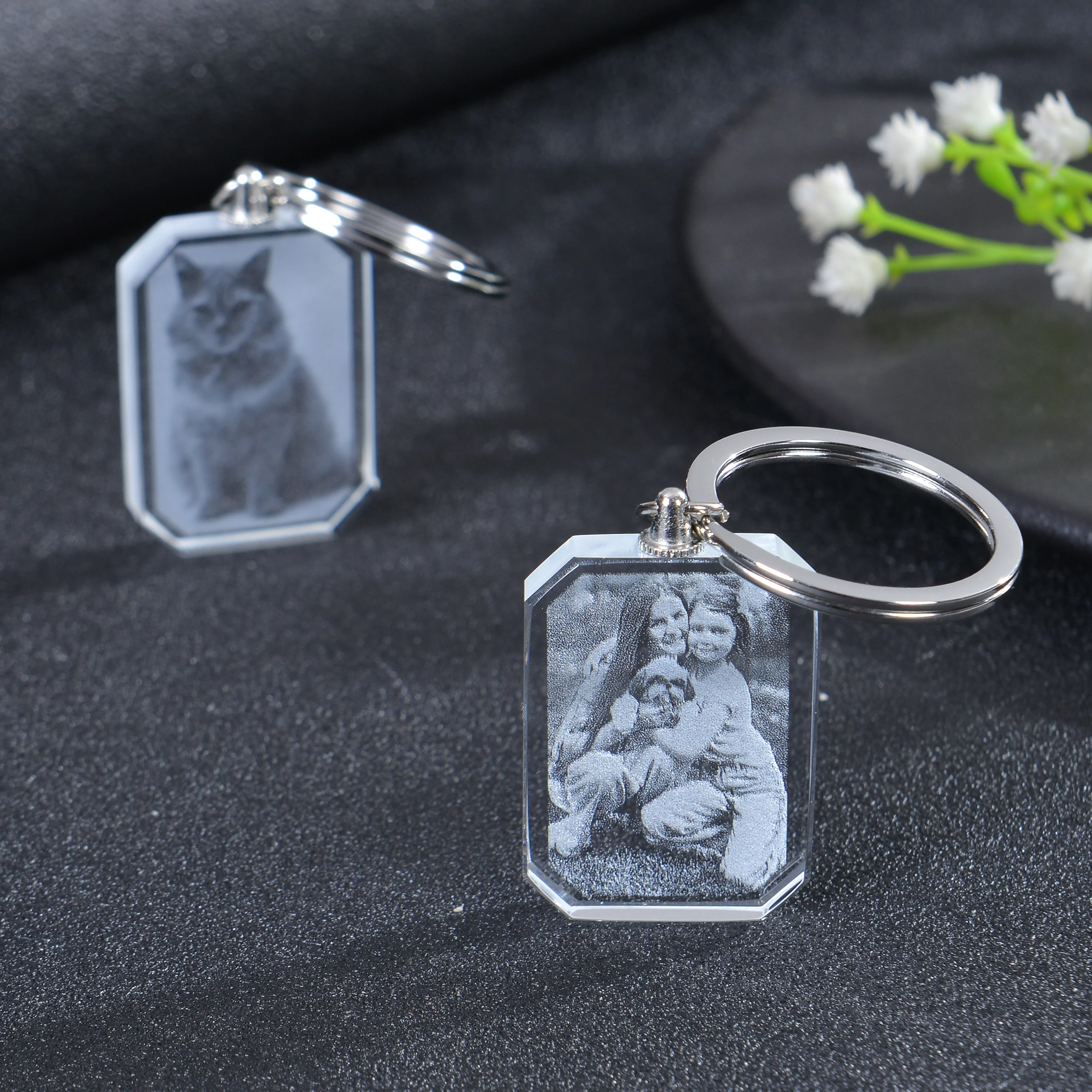 Personalized Crystal Photo Keychain - Image 7