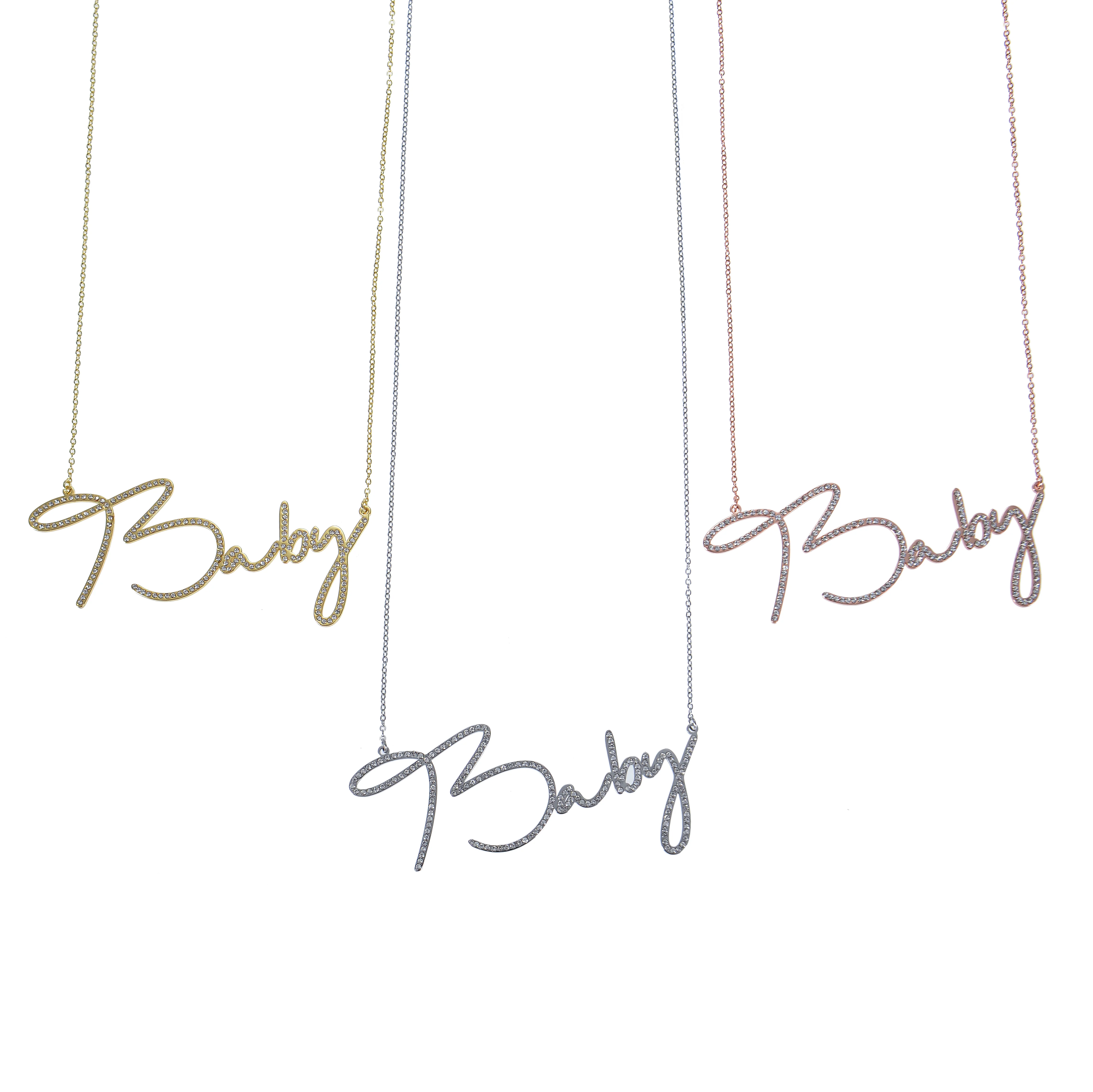 Personalized Diamond Cursive Name Necklace