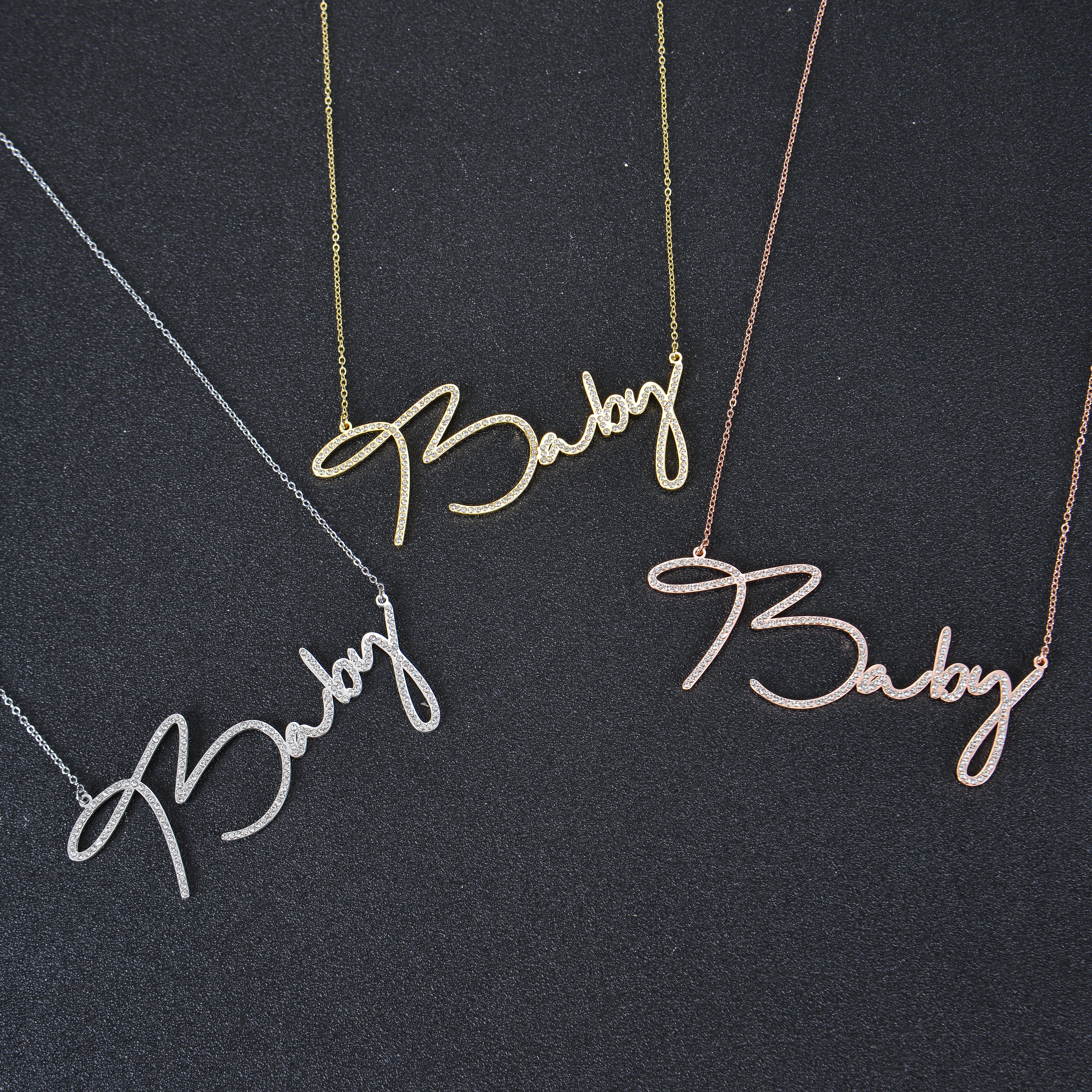 Personalized Diamond Cursive Name Necklace - Image 5