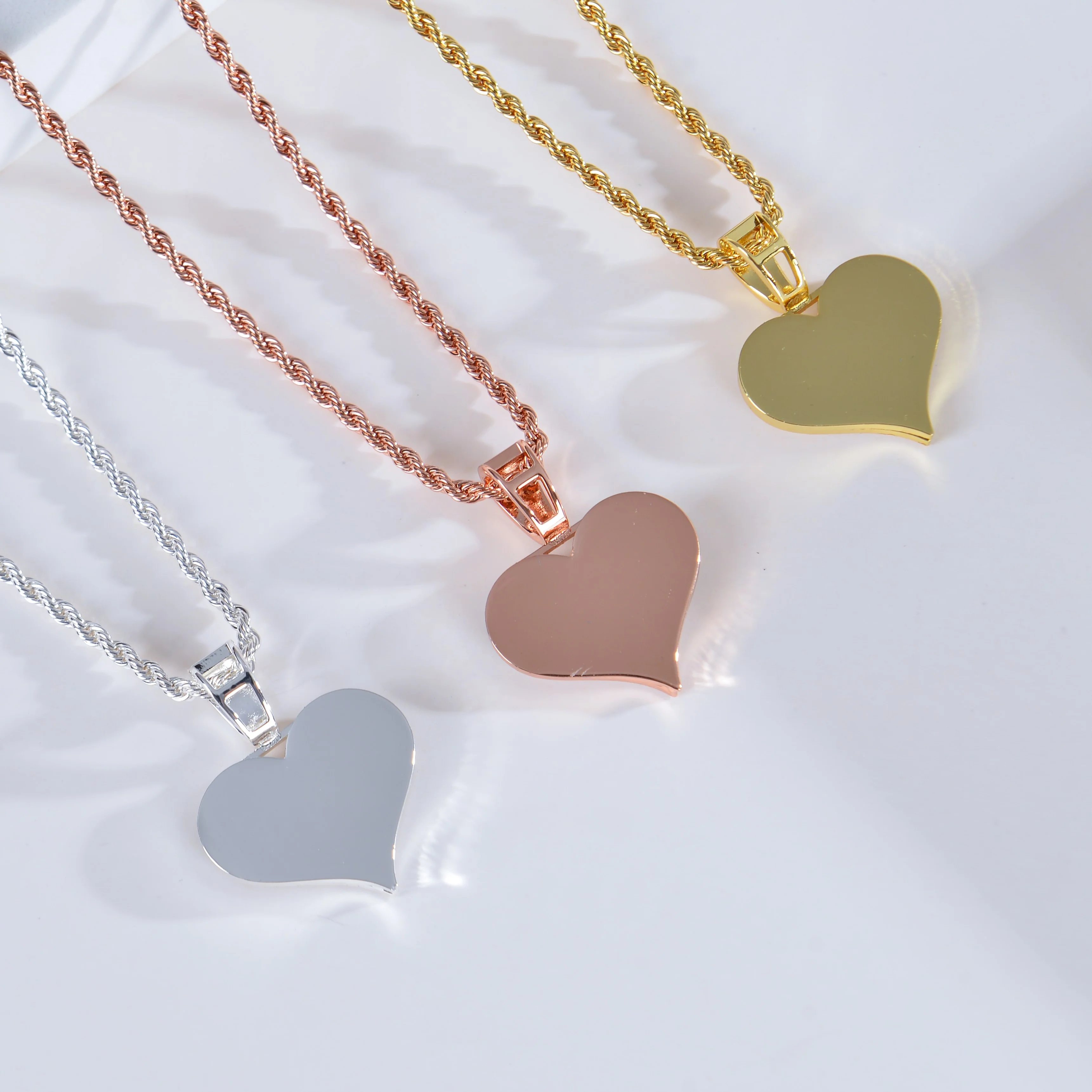 Personalized Diamond Studded Heart Colorful Photo Necklace - Image 7